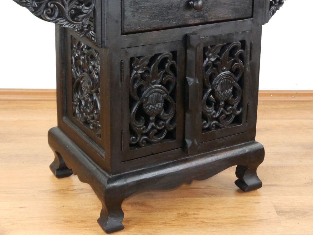 livasia Anrichte Anrichte 100x40x70cm Massivholz Akazie handgeschnitzt aus Thailand