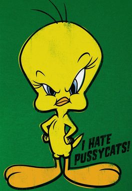 LOGOSHIRT T-Shirt Tweety - I Hate Pussycats mit Vogel-Print