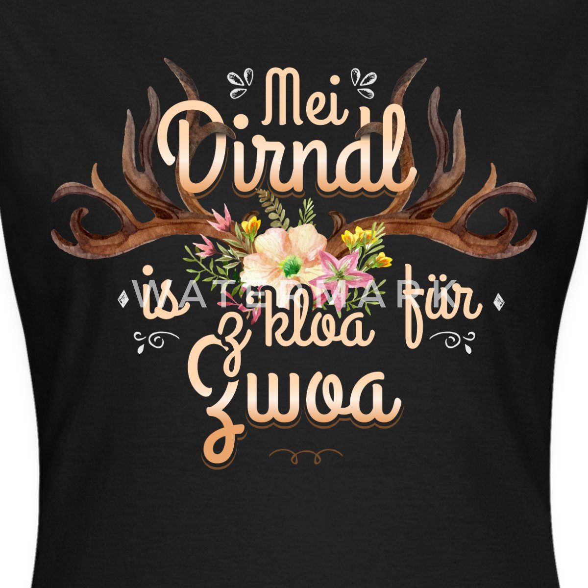 T-Shirt Mei Dirndl Is Z Kloa Für Zwoa Wiesn Spruch Frauen T-Shirt