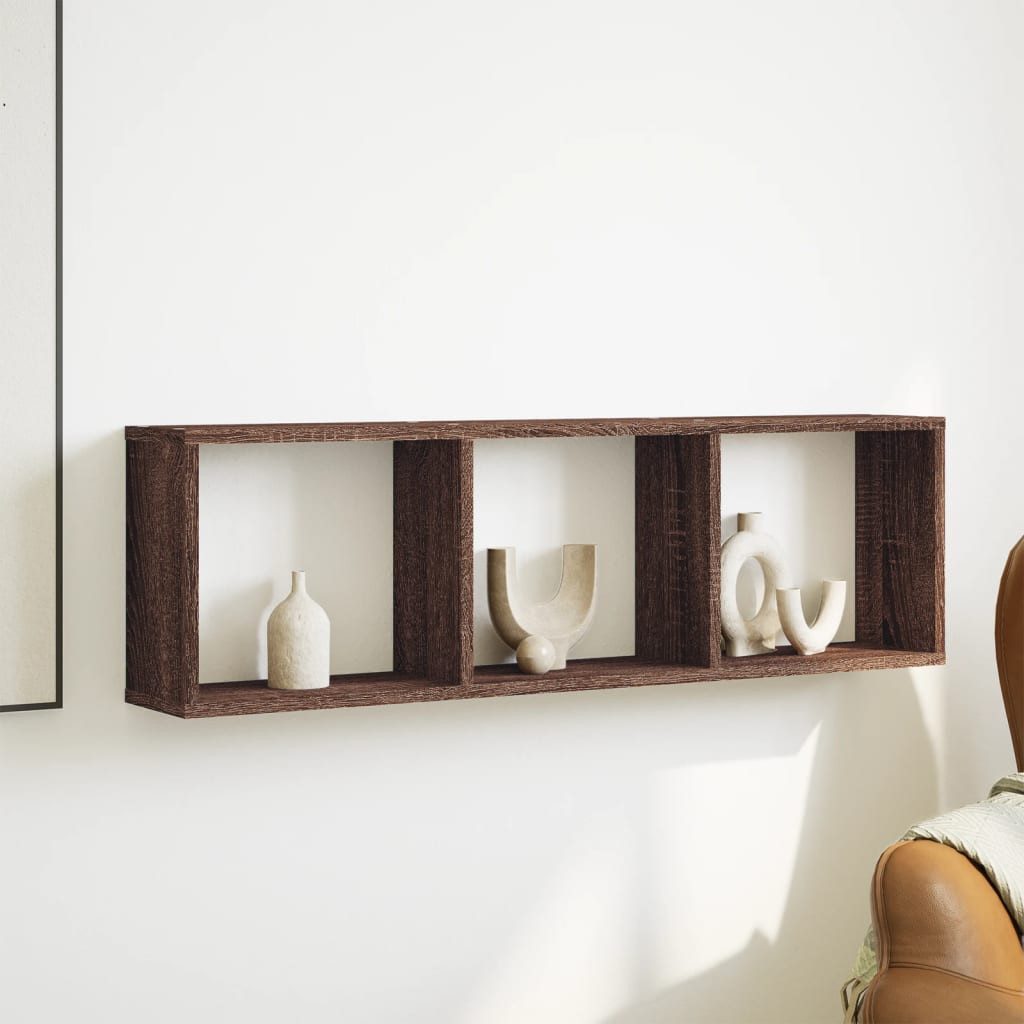 vidaXL Regal Wandschrank 100x16x30 cm Eichen-Optik günstig online kaufen