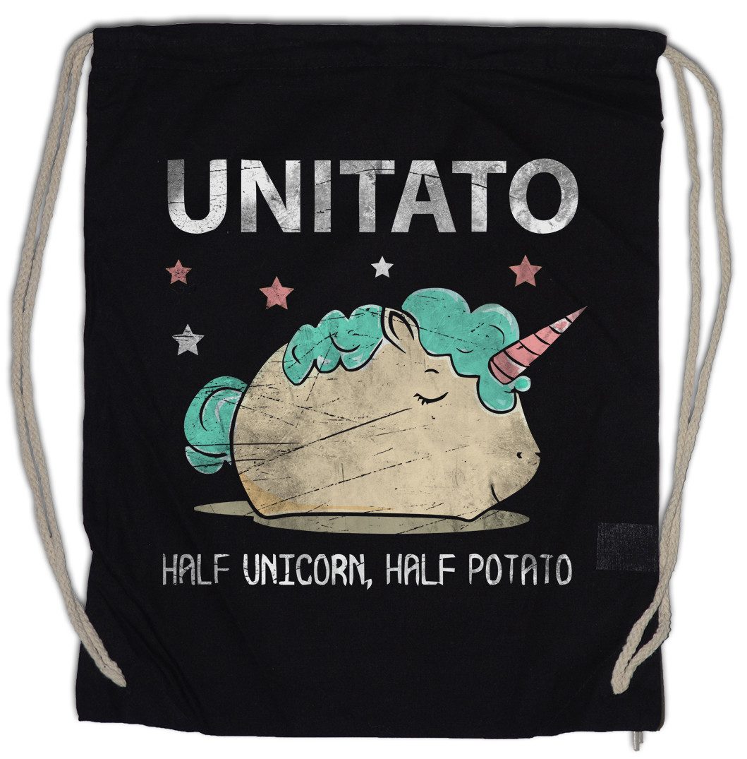 Urban Backwoods Turnbeutel Unitato Turnbeutel Unicorn Potato Einhorn Regenbogen Rainbow Kartoffel (1-tlg), Fun Comedy Elfen Elfe