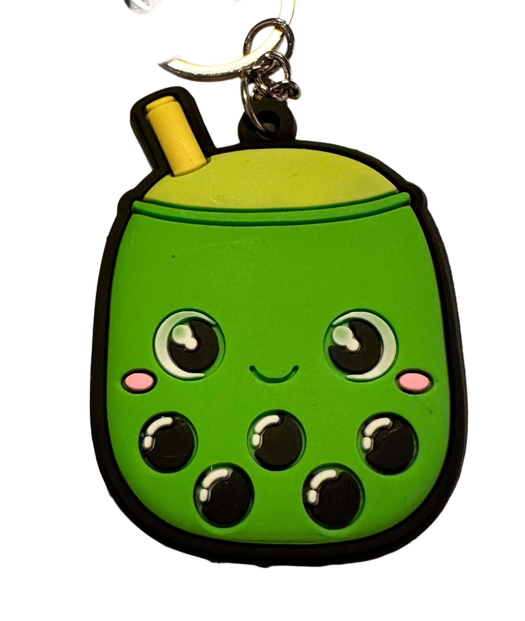 Whitehouse Leisure International Ltd Schlüsselanhänger Schlüsselanhänger 6cm Kinder Mini Anhänger keychain Bubble Tea grün, Schlüsselanhänger Food Essen Lebensmittel Geschenk Hund Frau Herren