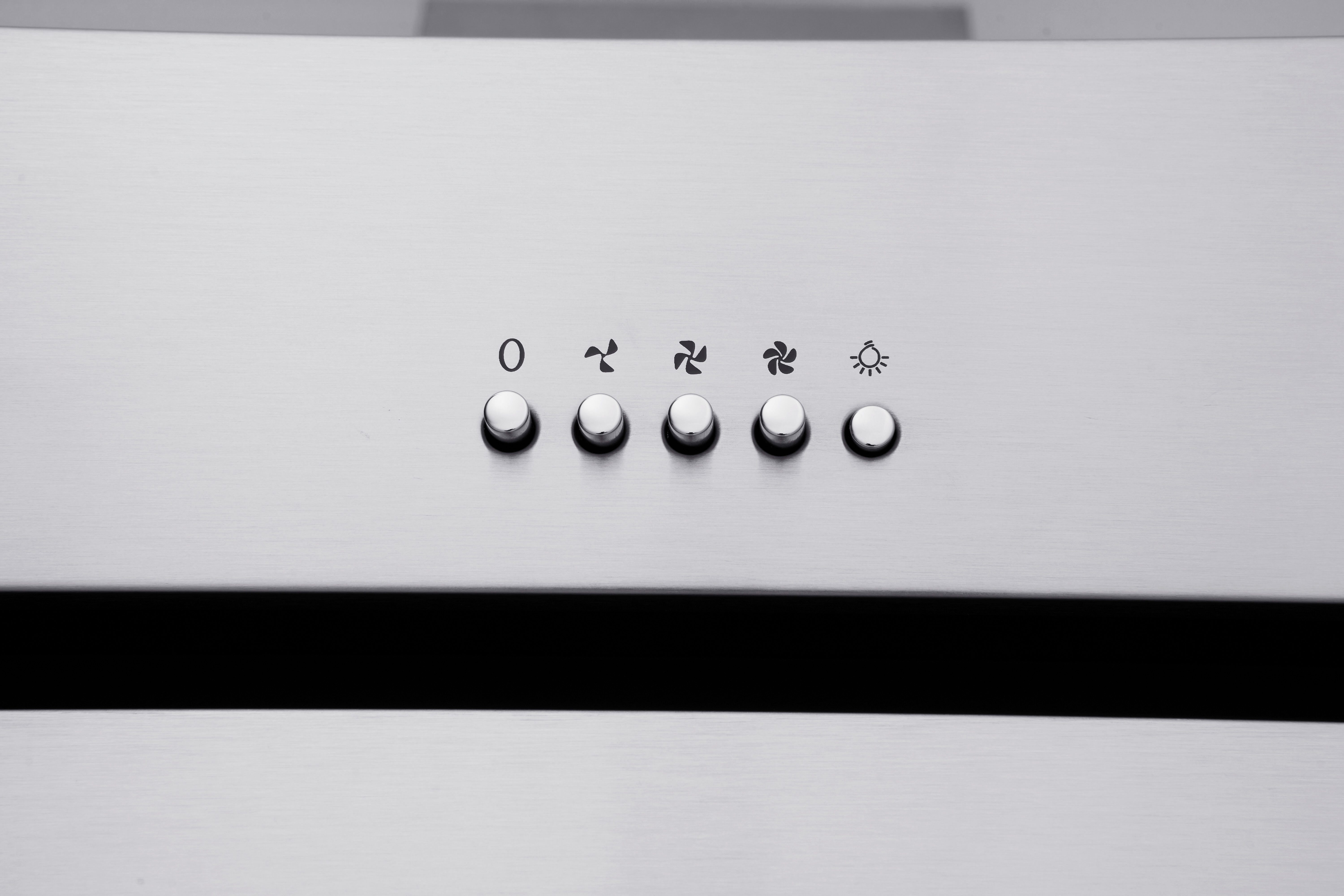 RESPEKTA Kopffreihaube Numa Serie CH2020IXB Numa, EEK: B, 3 Leistungsstufen, LED-Beleuchtung, Ab- und Umluftfähig