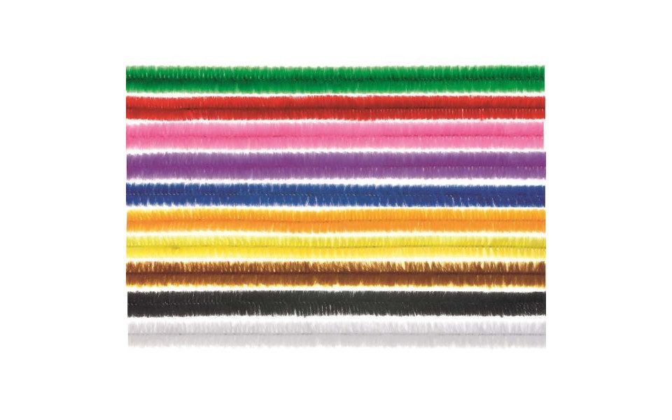 Glorex Bastelnaturmaterial Glorex Biegeplüsch bunt 10 Stück