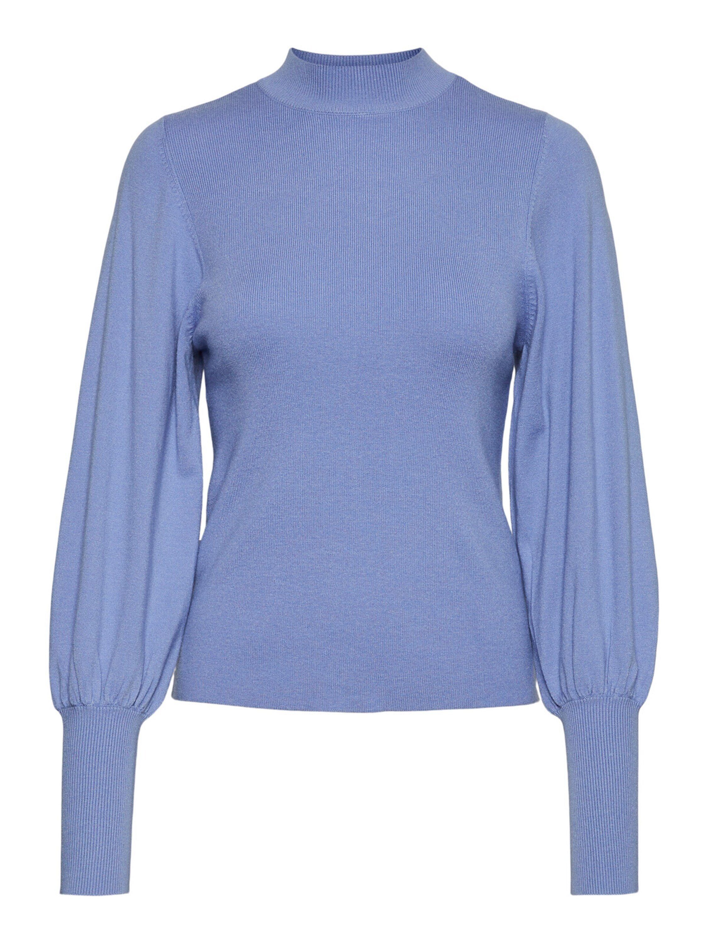 VERO MODA Damen Strickpullover VMHOLLYKARISPUFF – Mit Ballonärmeln Und Stehkragen, Aus Nachhaltiger Livaeco-Faser