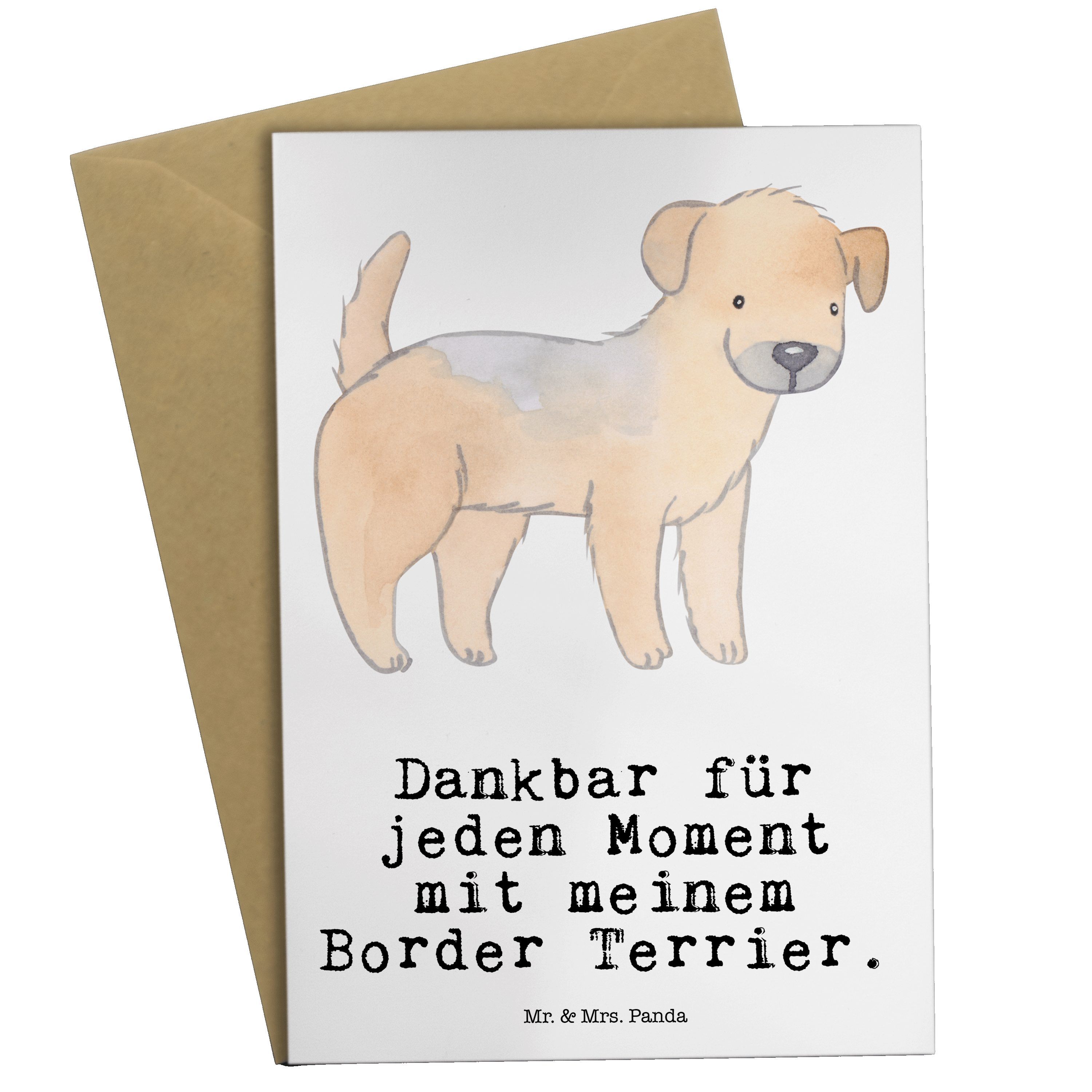 Weiß Panda Geburtstagskarte, Mr. - Geschenk, & Border Klappkarte Grußkarte Moment Mrs. - Terrier
