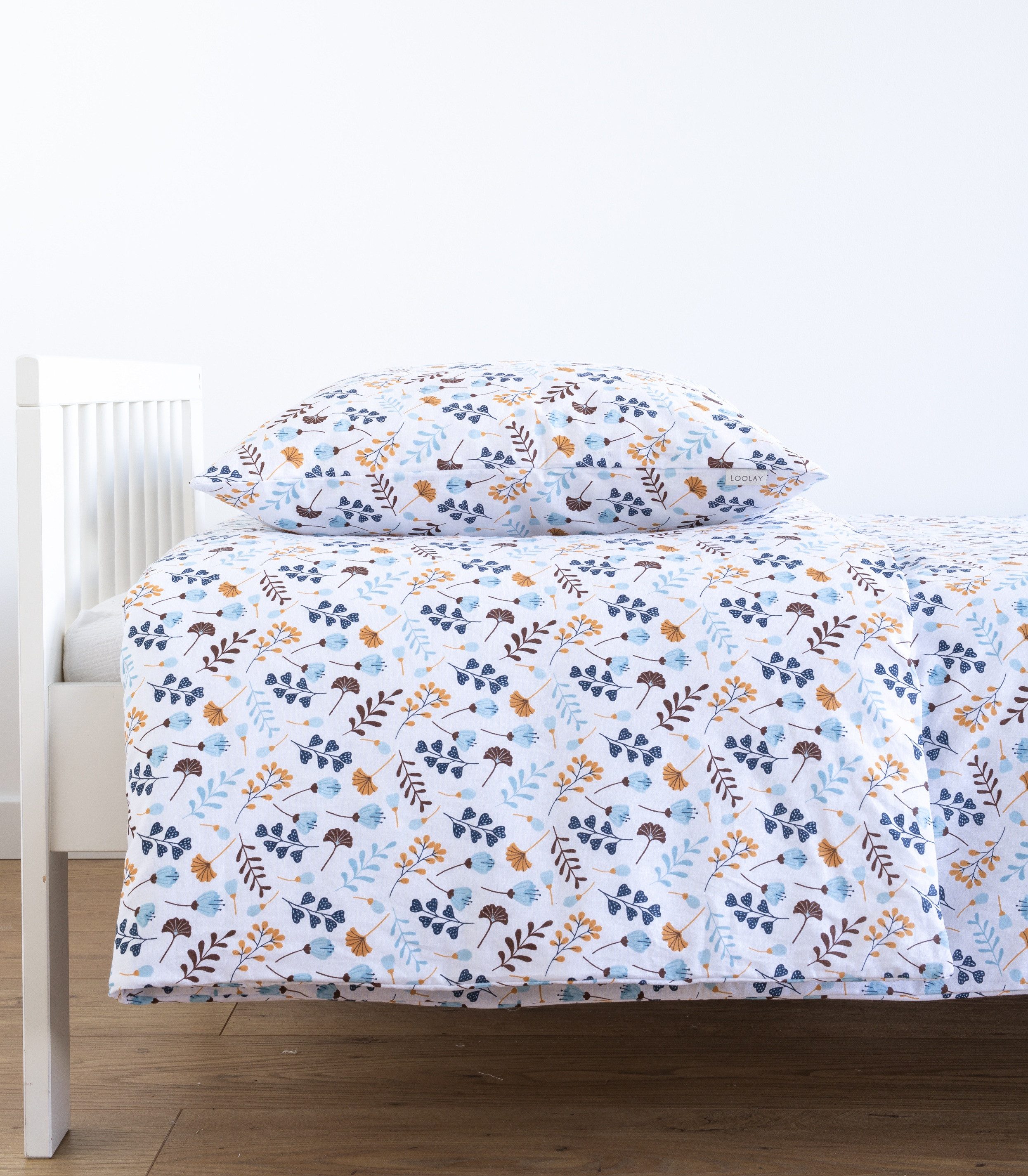 Loolay Bettwäsche Blumen BLAU GELB Bunt günstig online kaufen