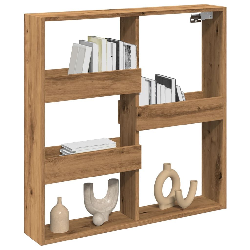 vidaXL Regal Wandschrank Artisan-Eiche 80x15x80 cm günstig online kaufen