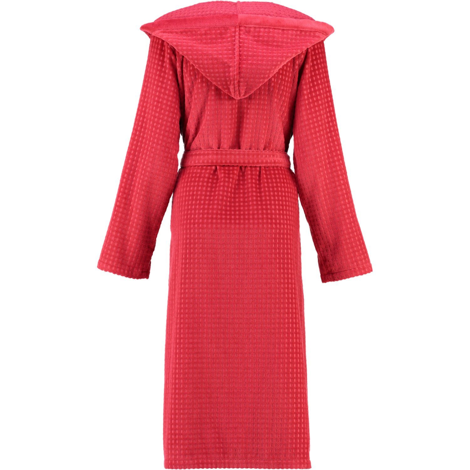 Cawö Damenbademantel, Langform, Baumwolle, Kapuze, Gürtel, Mit Kapuze günstig online kaufen