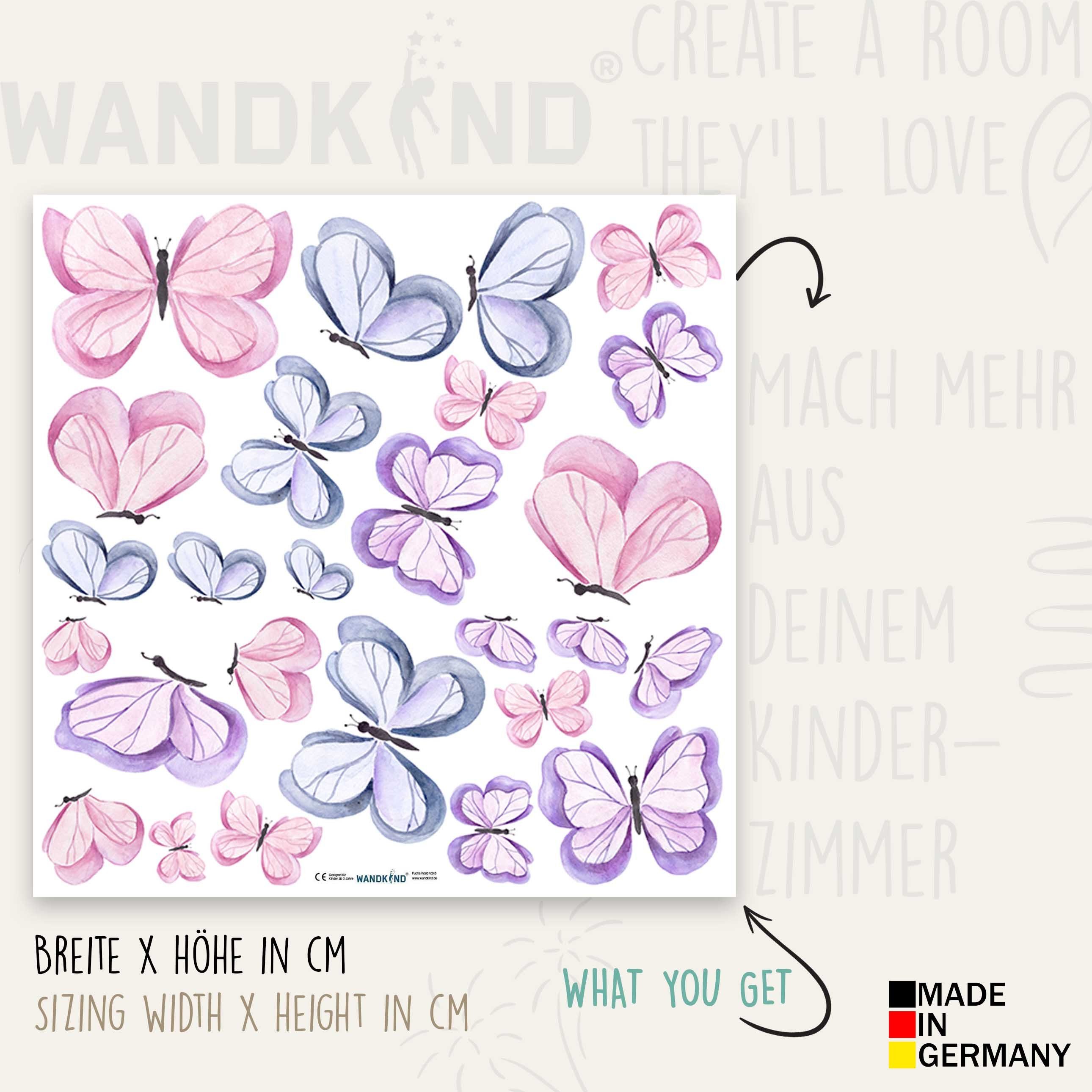 WANDKIND Wandtattoo Schmetterlinge V401, wieder ablösbar günstig online kaufen