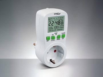 GreenBlue Zeitschaltuhr GB107G, Digitaler Plug-In-Timer - 16 Programme - F-Stecker
