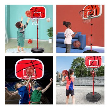 DOPWii Basketballständer Basketball-Ständer, Basketball-Randständer-Set, mit 2 Basketbällen, höhenverstellbar