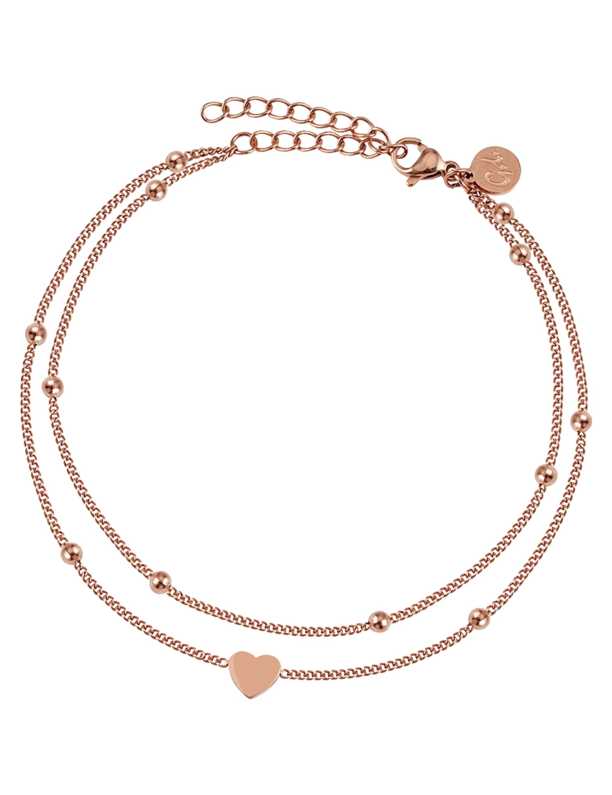 GOOD.designs Fußkette mit Anhänger (1-tlg), mit Herz-Anhänger