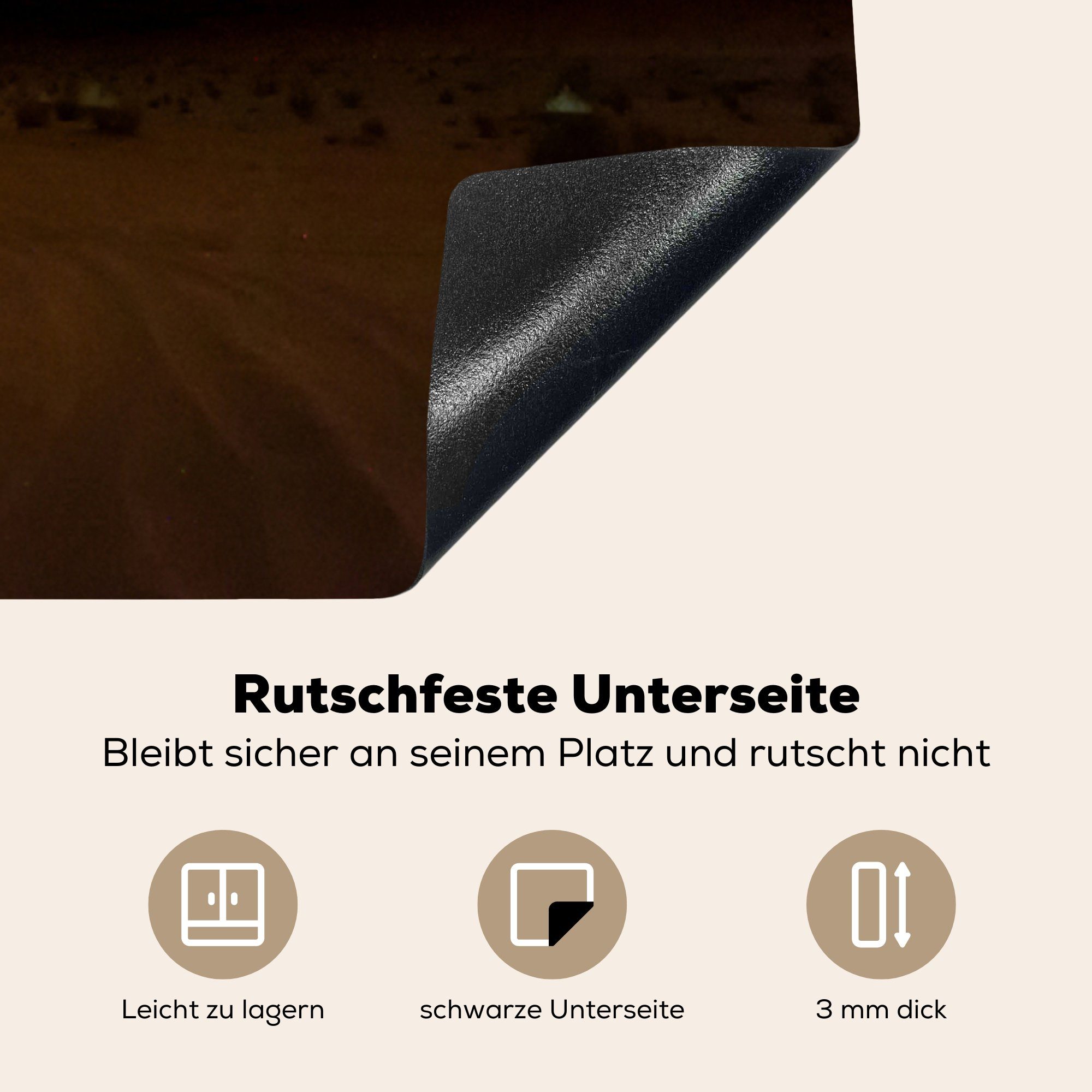 - MuchoWow 78x78 Arbeitsplatte tlg), Wadi (1 - cm, für Rum Vinyl, Herdblende-/Abdeckplatte Ceranfeldabdeckung, küche Himmel Tal,