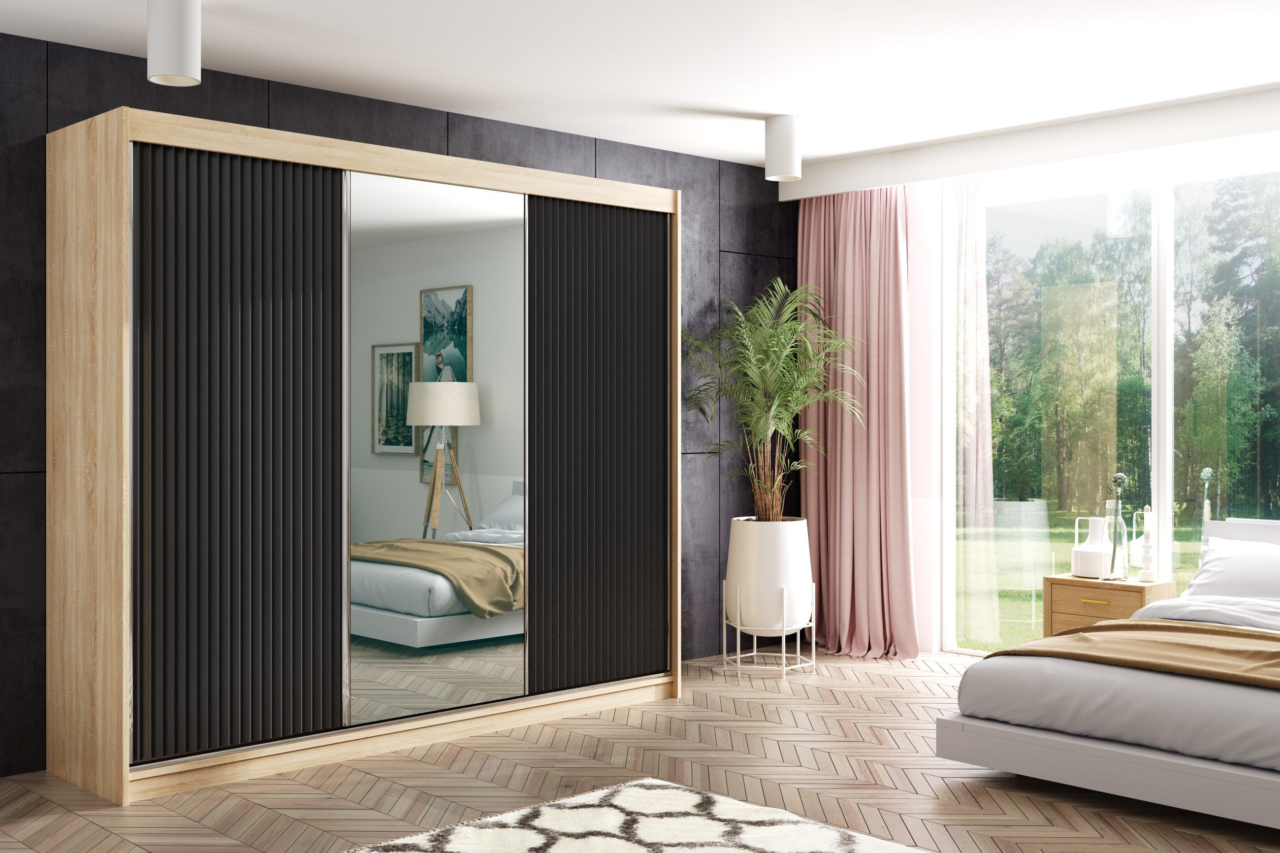 ALTDECOR Schiebetürenschrank RYFLO (Kleiderschrank Garderobenschrank mit günstig online kaufen