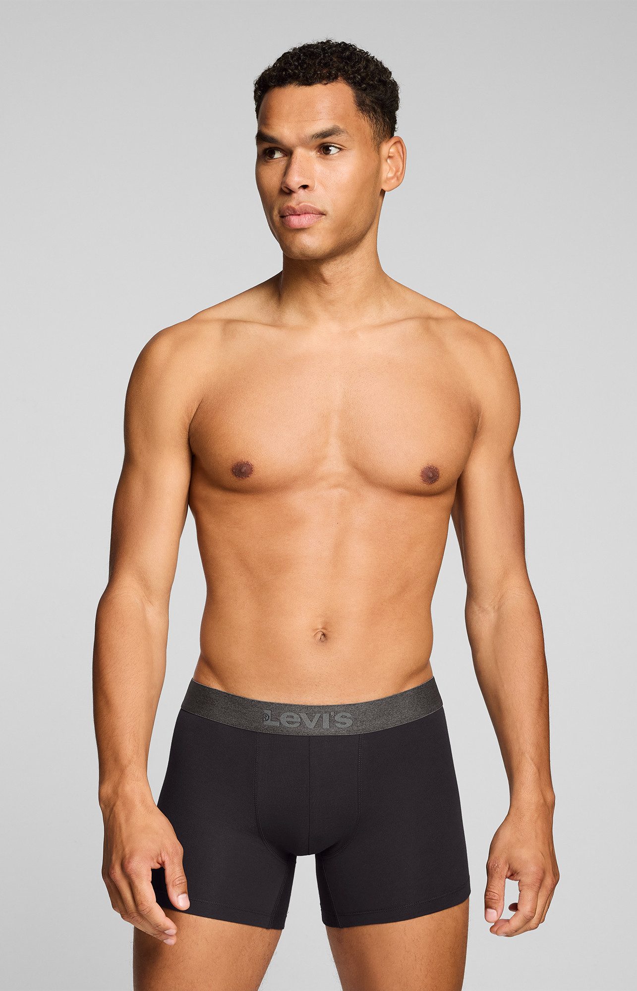 Levi's® Boxer LEVIS MEN MEL WB BOXER BRIEF (3er Pack) ohne Eingriff, tonaler Logobund, elastisch, Cotton-Mix – Bild 4 von 5