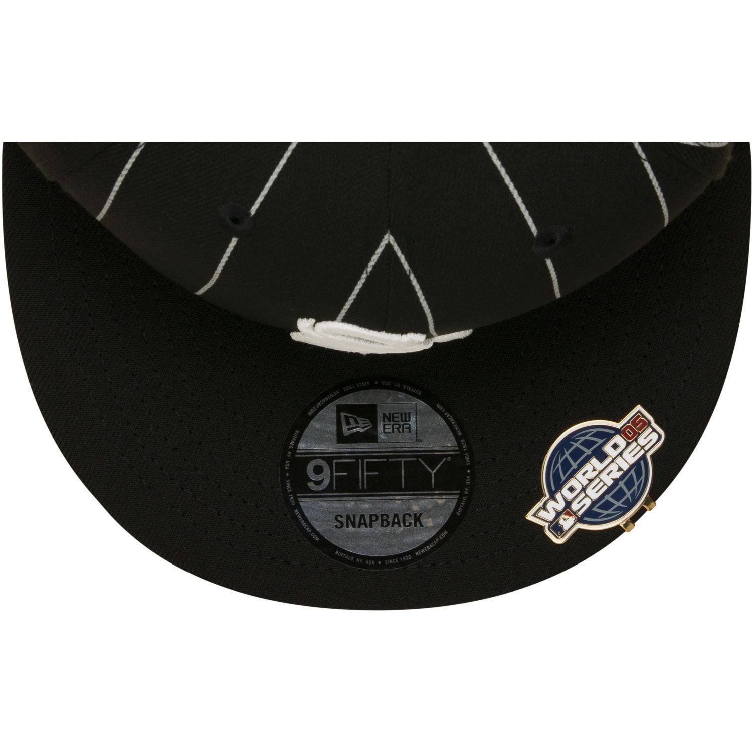 New Era Snapback Cap White PINSTRIPE Chicago Sox 9Fifty