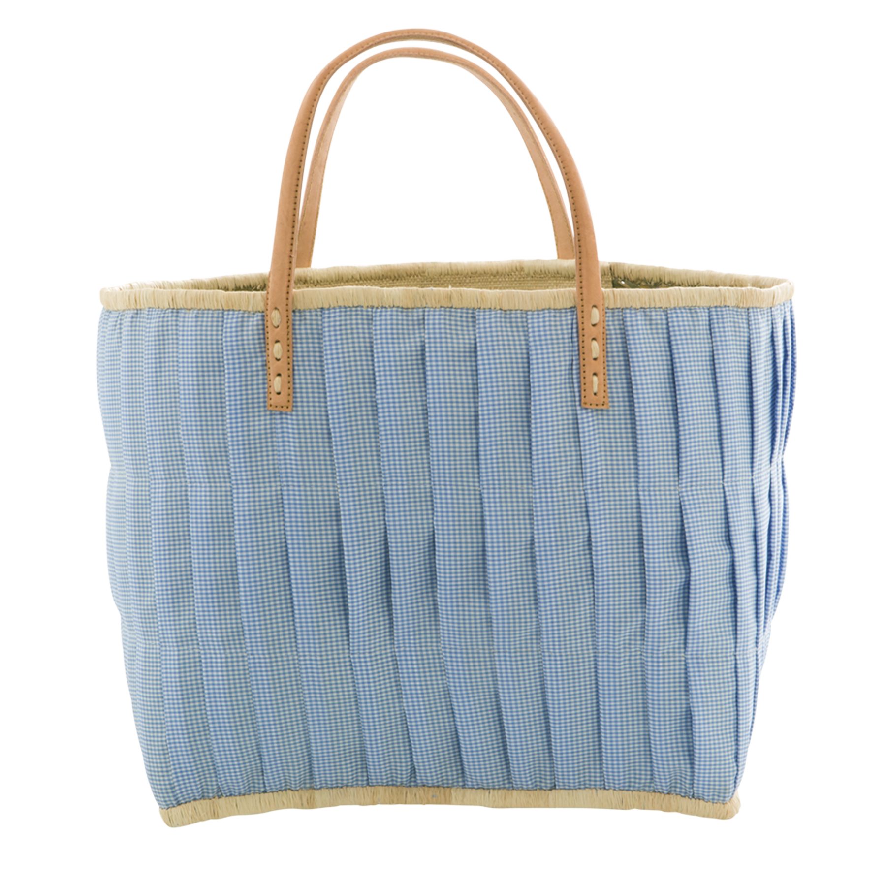 rice Freizeittasche Rice Raffia Einkaufstasche Groß Türkis Blau (1-tlg)