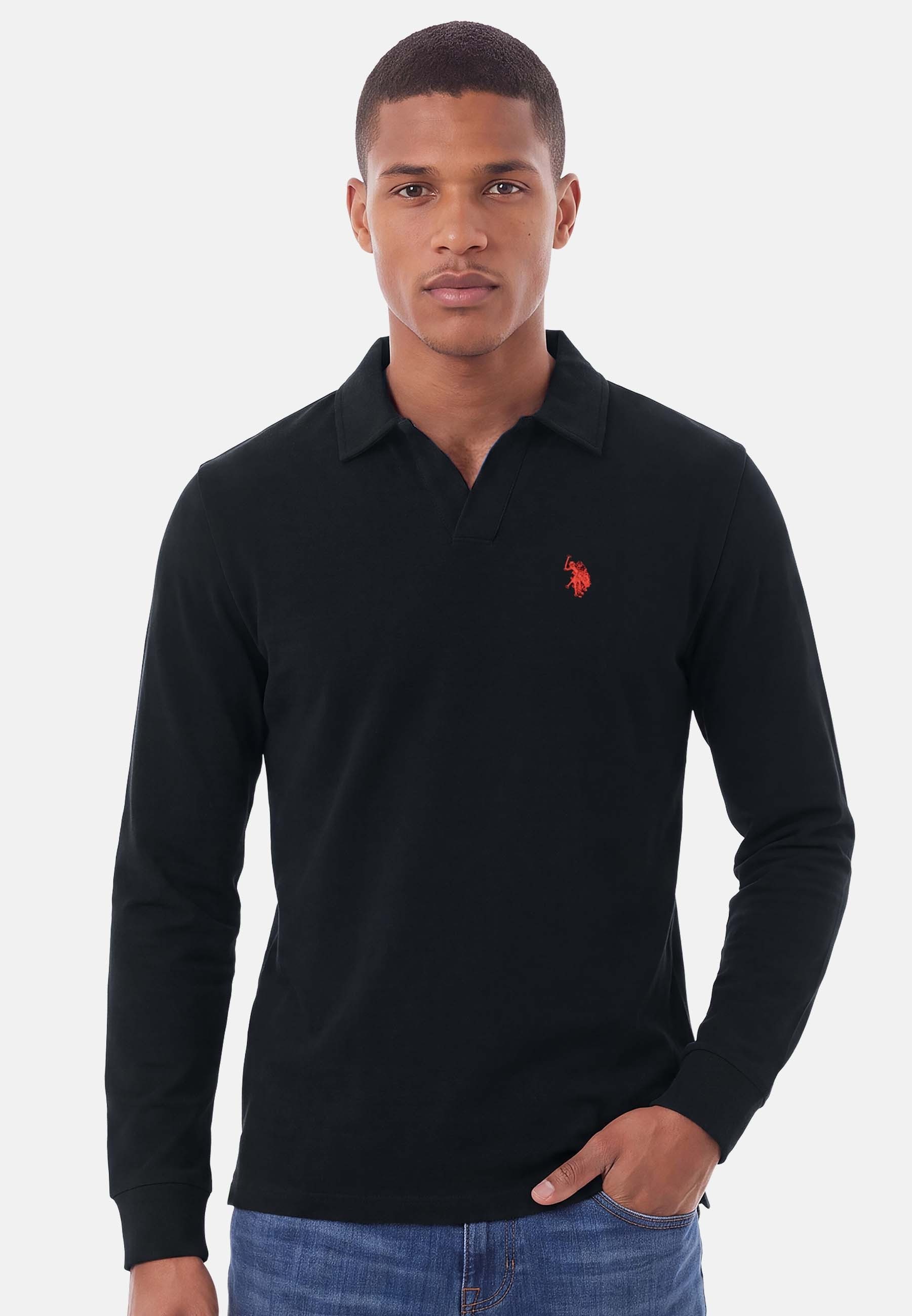 U.S. Polo Assn. Poloshirt USHaarrison – Herren Longsleeve Poloshirt mit Logo-Stickerei