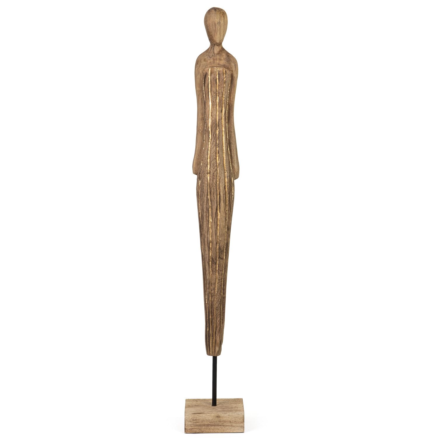 Moritz Skulptur Skulptur Figur Hände runter 73x10x10cm, Dekoobjekt Holz, Tischdeko, Fensterdeko, Wanddeko, Holzdeko