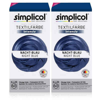 simplicol Textilfarbe Simplicol Textilfarbe intensiv Nacht-Blau - Einfaches Färben (2er Pack