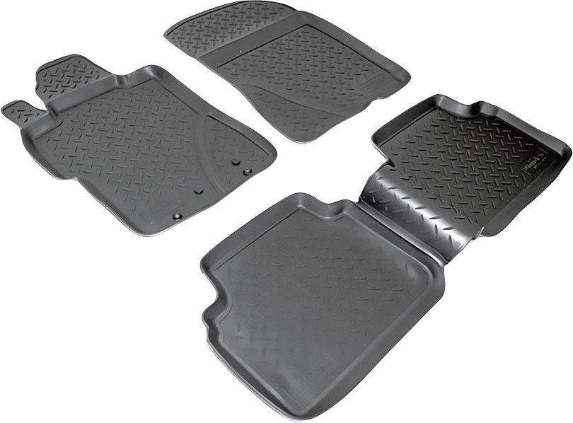 RECAMBO Passform-Fußmatten CustomComforts (4 St), für Honda Civic, FD1 FD2  FD3 2006 - 2012, perfekte Passform