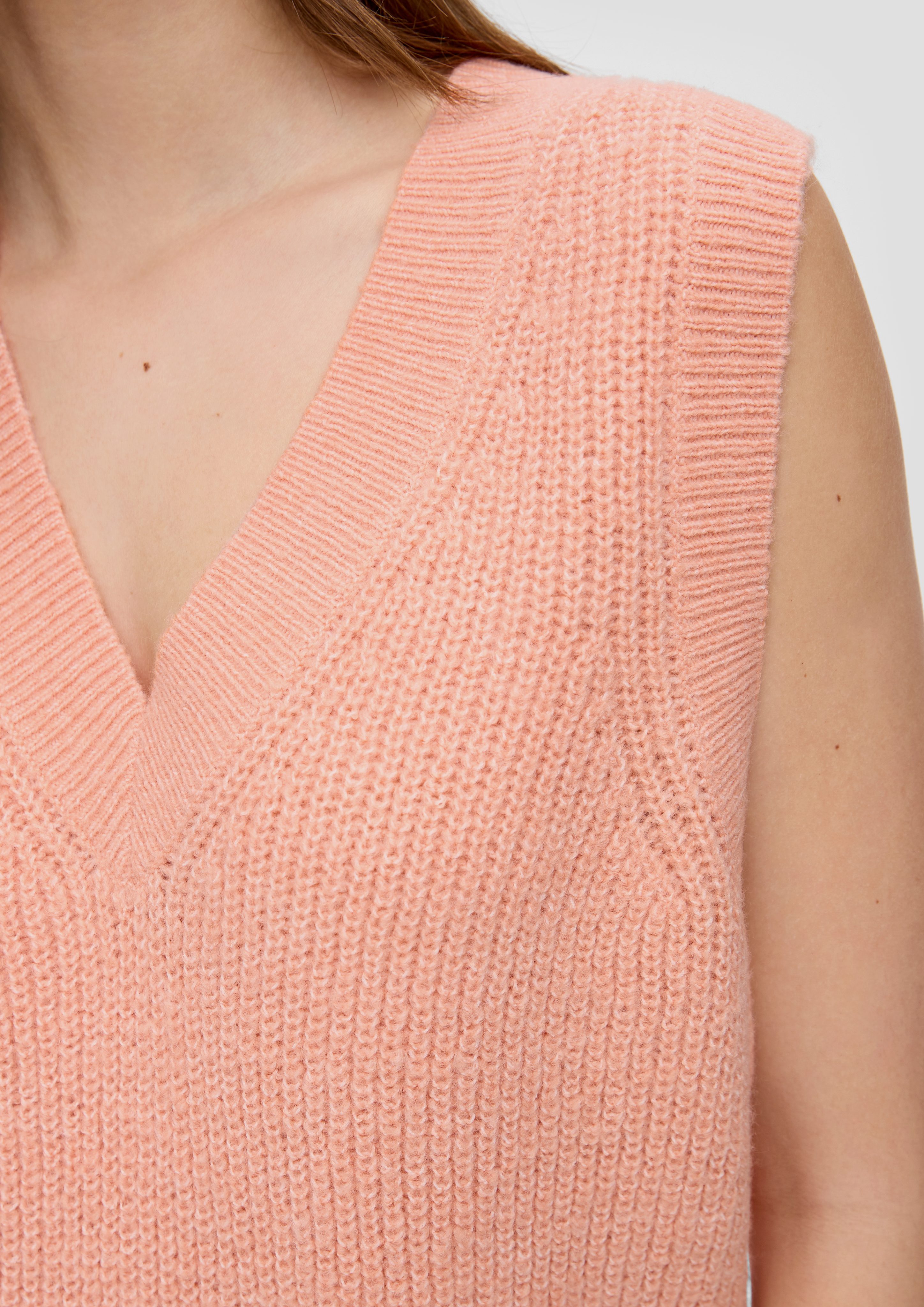 QS Shirttop Strickpullunder mit V-Neck günstig online kaufen