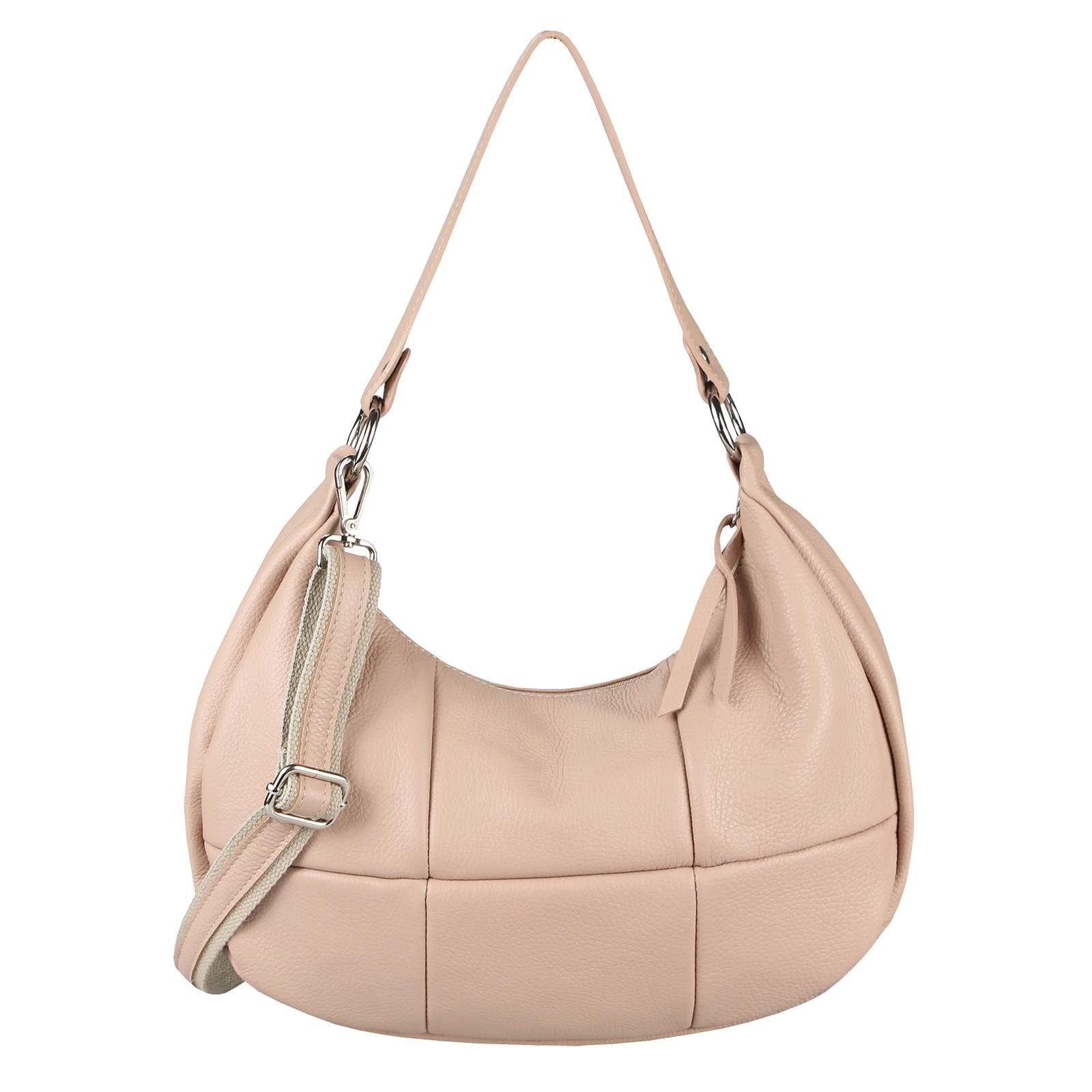 Schultertasche Made in Italy Damen Leder Tasche CrossOver