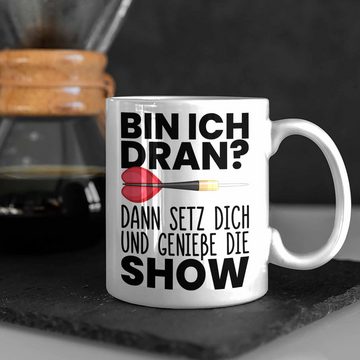 Trendation Tasse Trendation - Dart Geschenk Tasse Kaffeetasse Dartspieler Geschenkidee Darts Geschenke für Männer Frauen