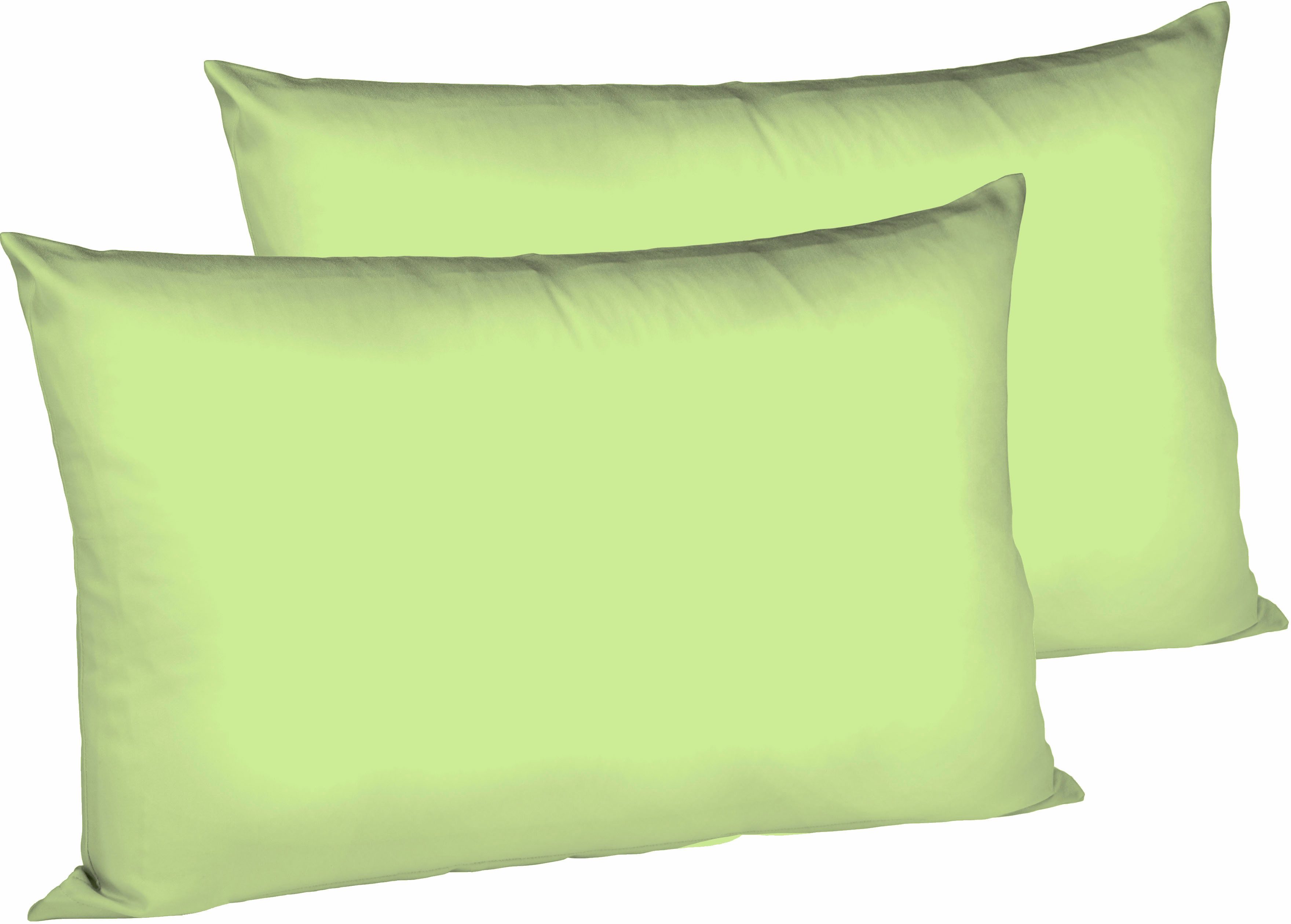 fleuresse Kissenbezüge Colours, (2 Stück), edler, bügelfreier Interlock-Jersey aus 100% Baumwolle
