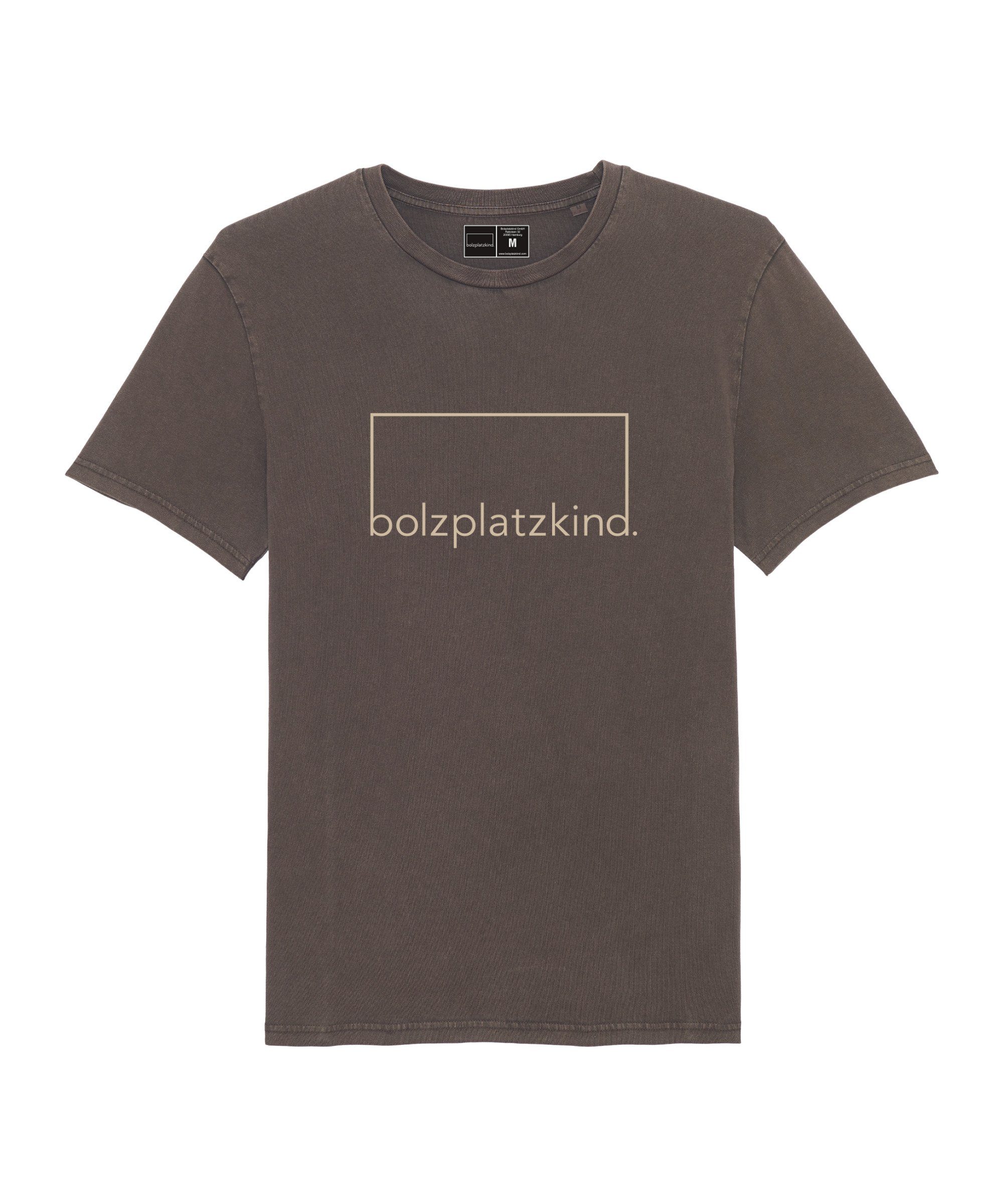 T-Shirt default Bolzplatzkind "Vintage" braun T-Shirt