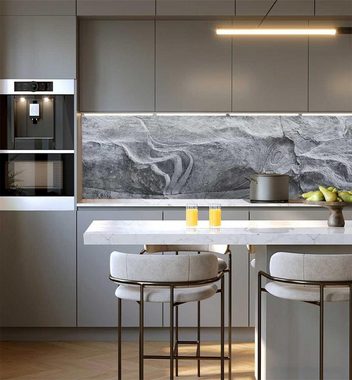 MyMaxxi Dekorationsfolie Küchenrückwand Steinwand grau selbstklebend Spritzschutz Folie