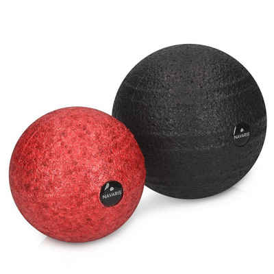 Navaris Stoffball, Faszienball Set zur Selbstmassage - 2x Massageball Faszien Ball zwei Größen - Bälle zur Massage von Nacken Schulter Rücken