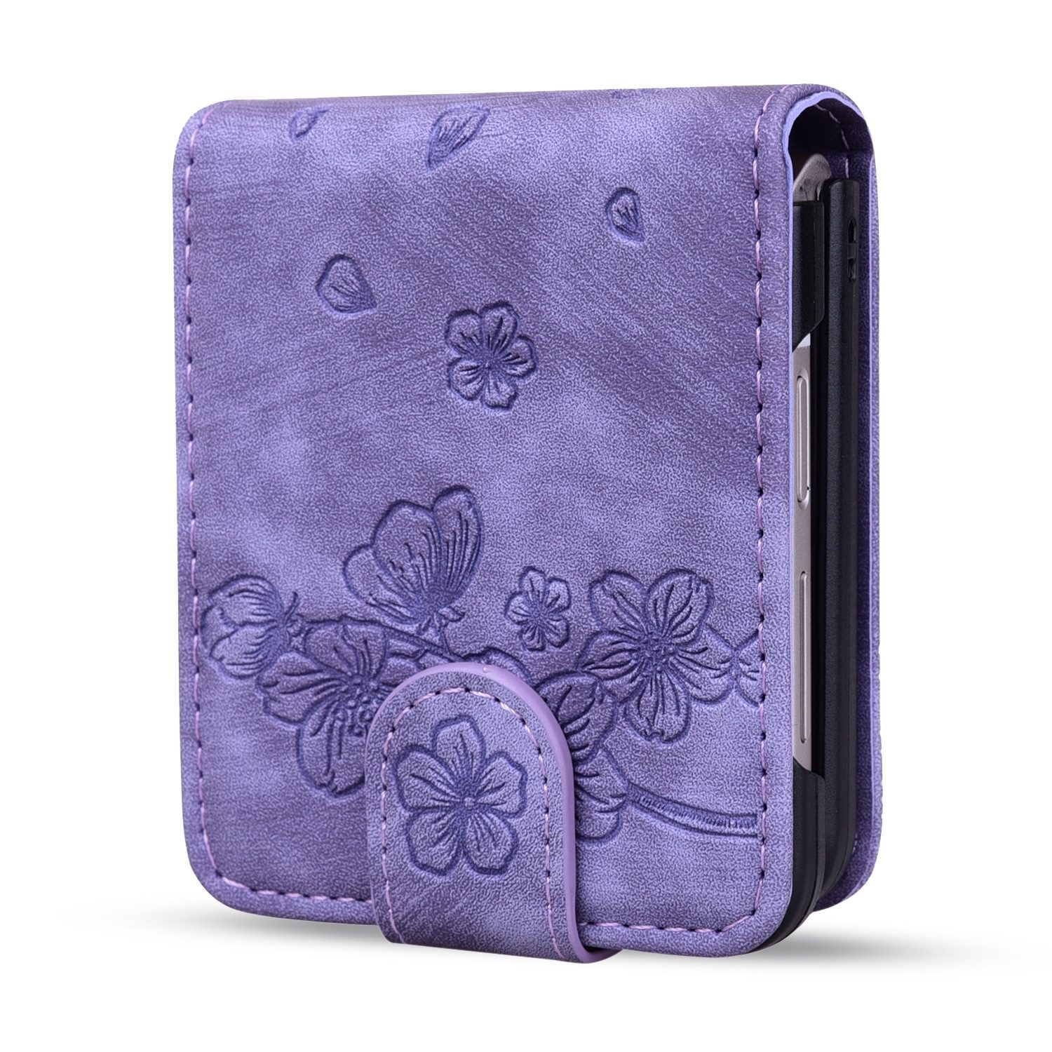 Wigento Handyhülle Für Samsung Galaxy Z Flip7 FE / Flip6 5G Kunstleder Cartoon Hülle