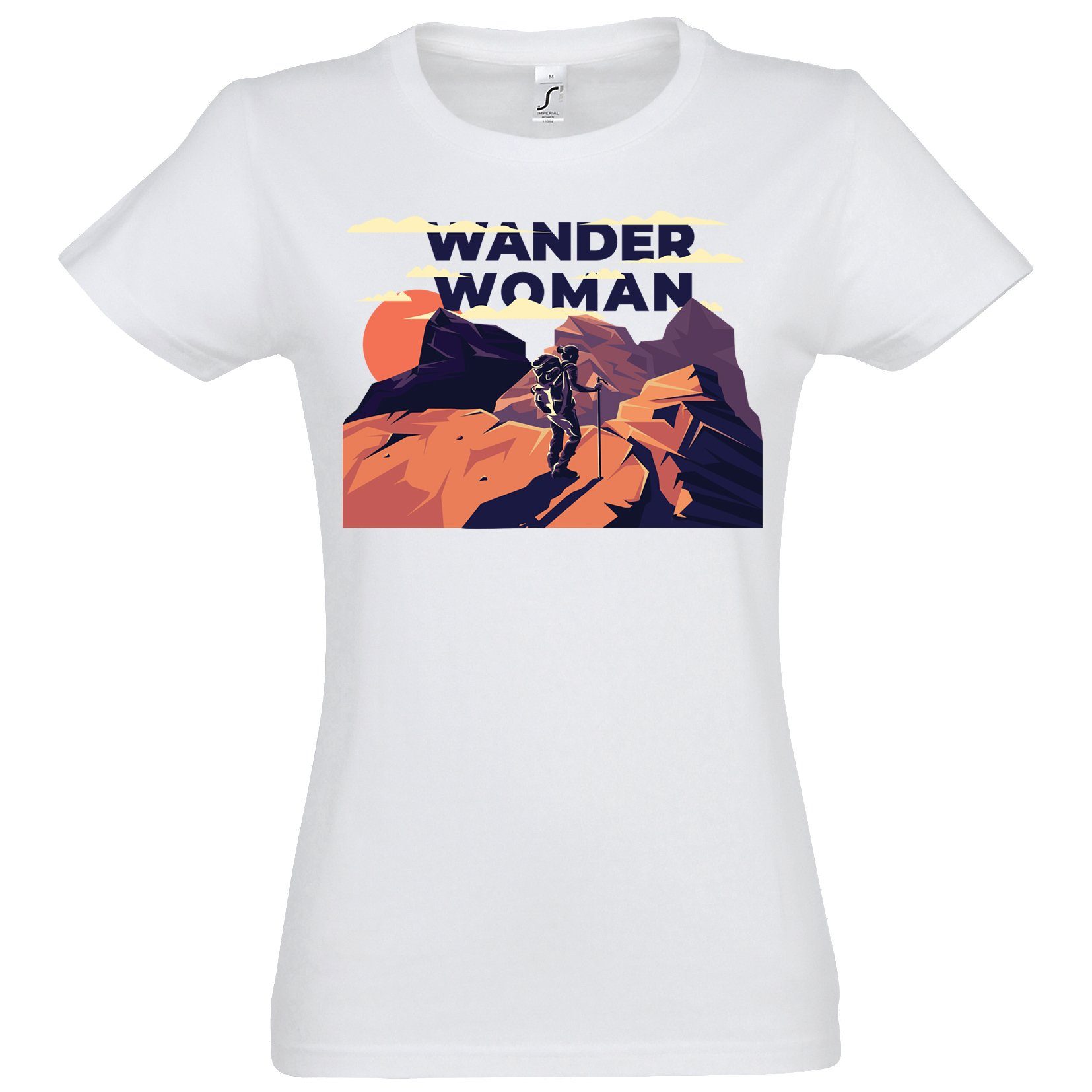 Youth Designz T-Shirt Wander Woman Damen T-Shirt Mit modischem Print Weiss