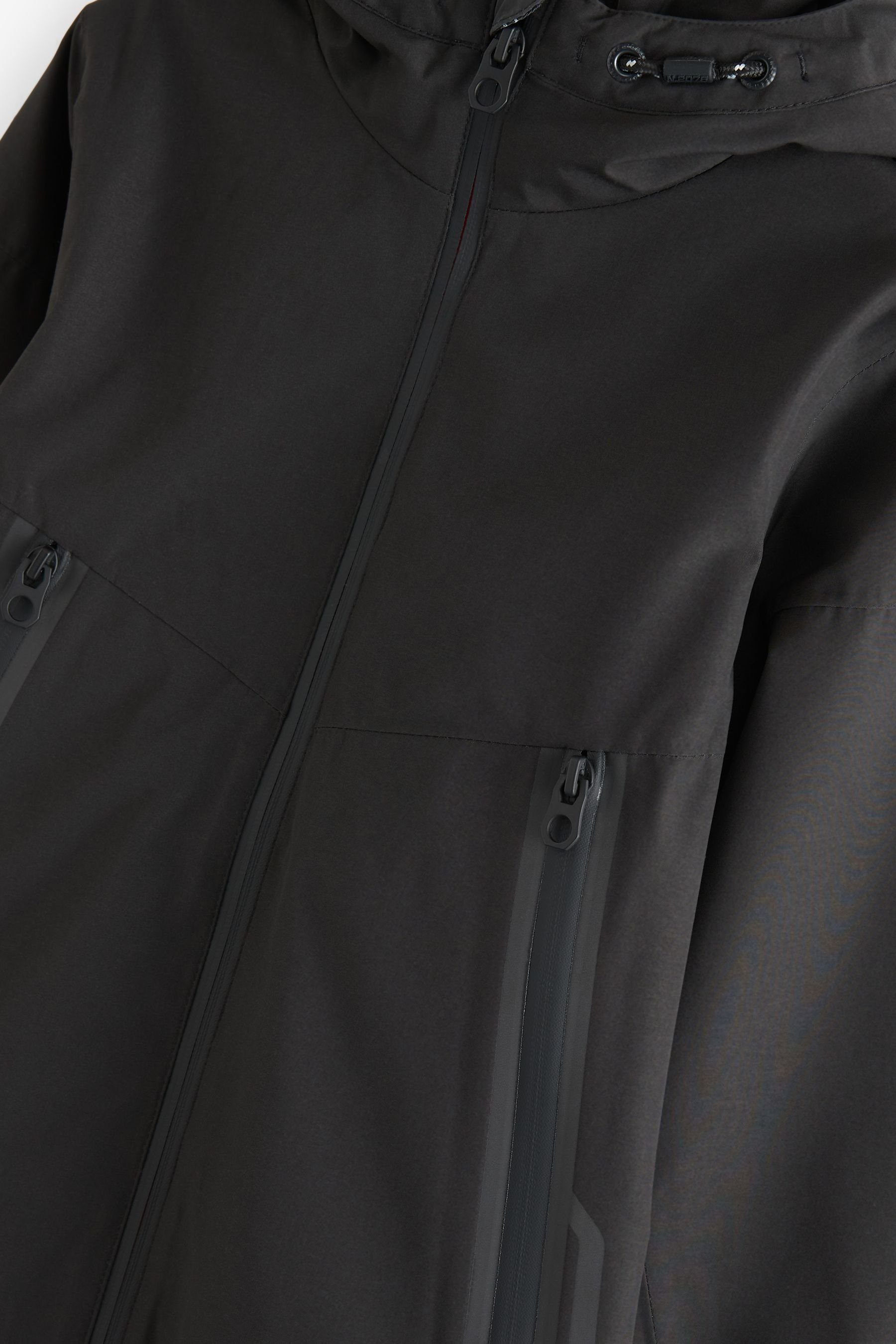 Wasserfester Mantel Black (1-St) Next Fleece-Futter mit Regenjacke
