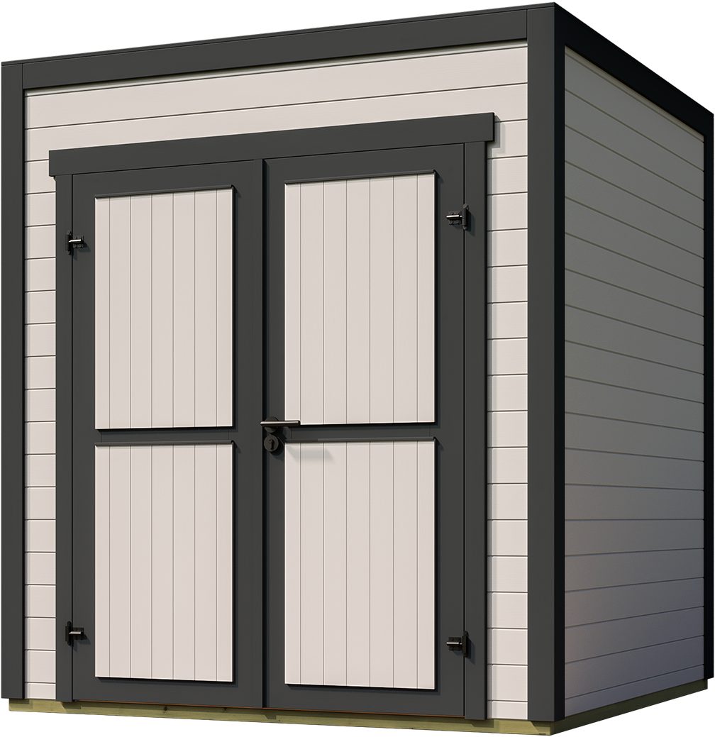 weka Gartenhaus Batu 1, Flachdach, Vollholztür, BxT: 200x207,4 cm, 28 mm starke Blockbohlen, in verschiedenen Farben