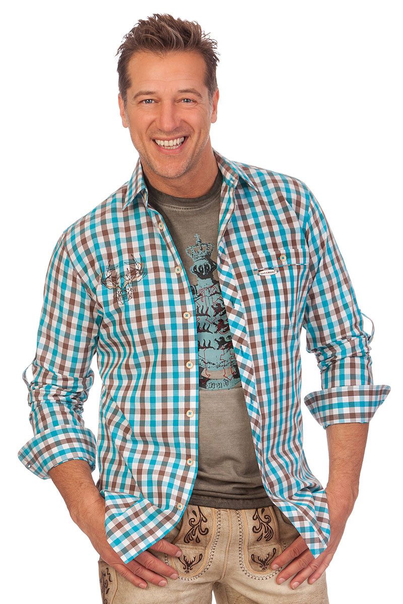 Spieth & Wensky Trachtenhemd Trachtenhemd - DANIEL - grün, türkis günstig online kaufen