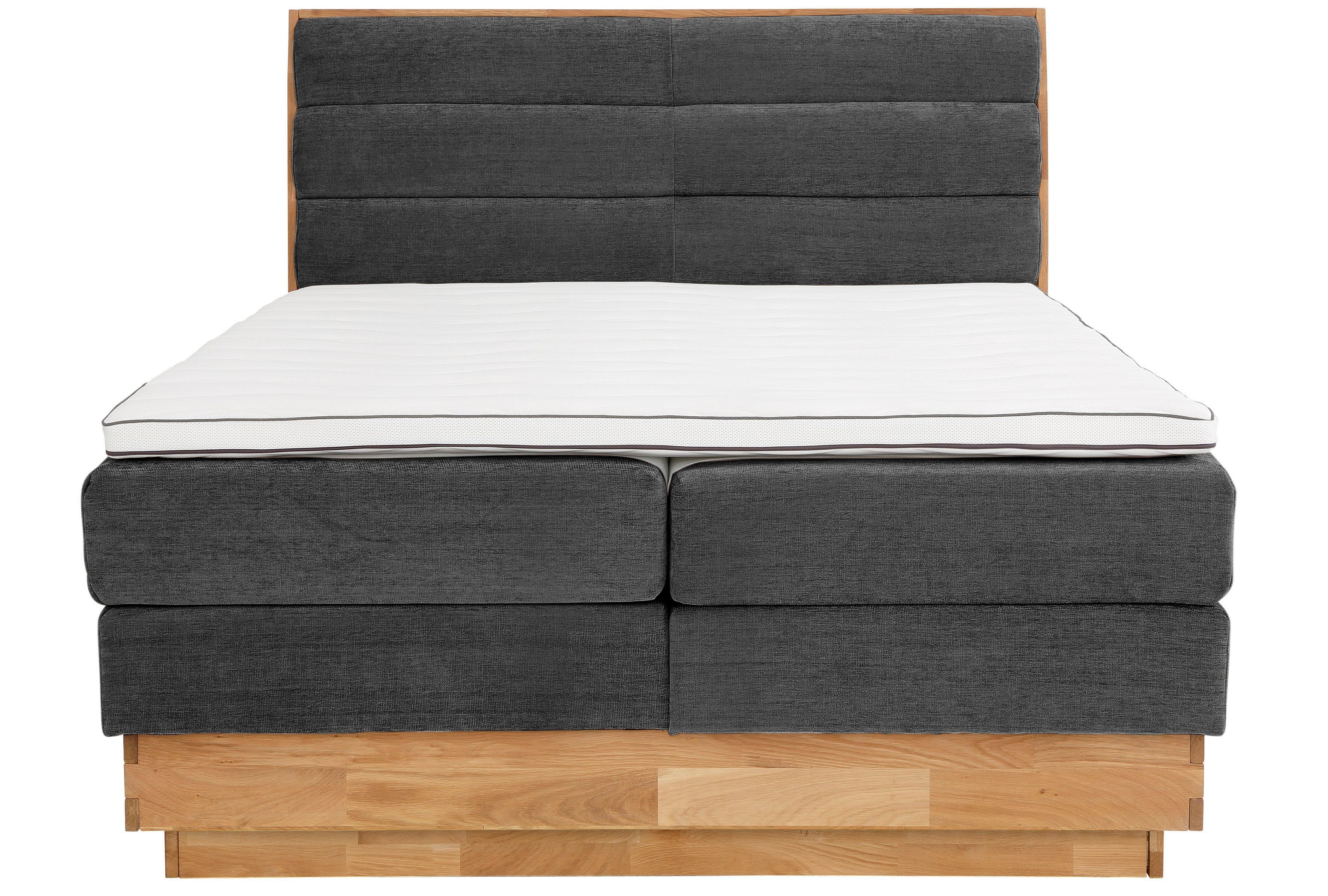 OTTO home Boxspringbett Jenna, ohne LED-Beleuchtung, mit zertifizierten, recycelten Bezugsstoffen