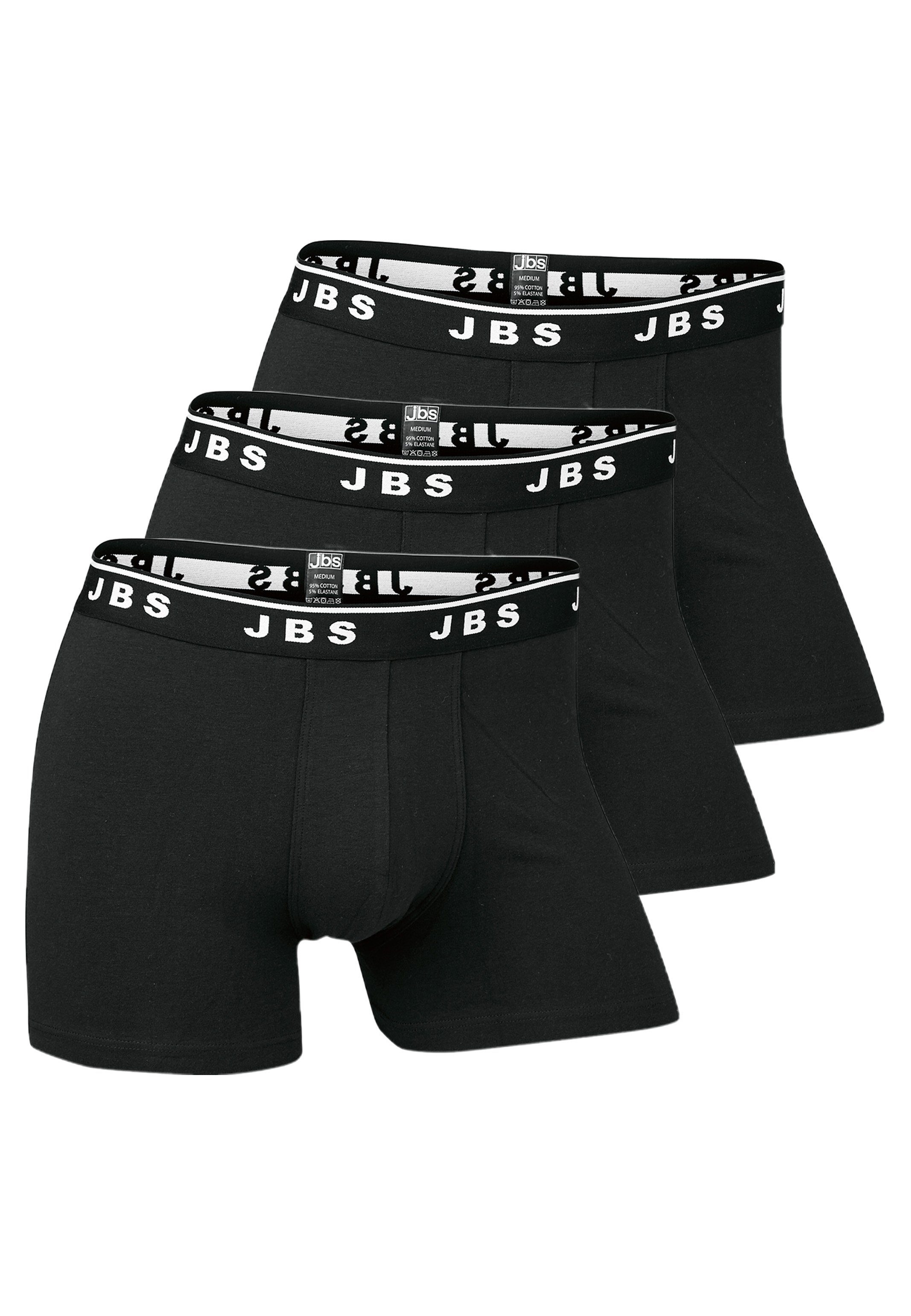 jbs Retro Boxer 3er Pack Organic Cotton (Spar-Set, 3-St) Long Short / Pant - Baumwolle - Ohne Eingriff - Atmungsaktiv Schwarz