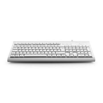 Mediarange Tastatur mit Chip Kartenlesegerät mit Kabel Keyboard weiß MROS116 Tastatur
