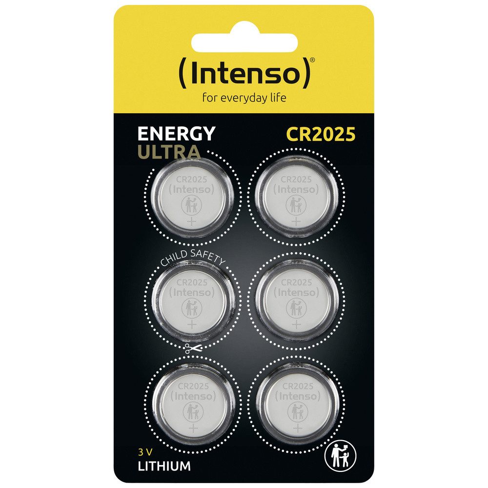Intenso Intenso Knopfzelle CR 2025 3 V 6 St. 160 mAh Lithium 7502426 Knopfzelle