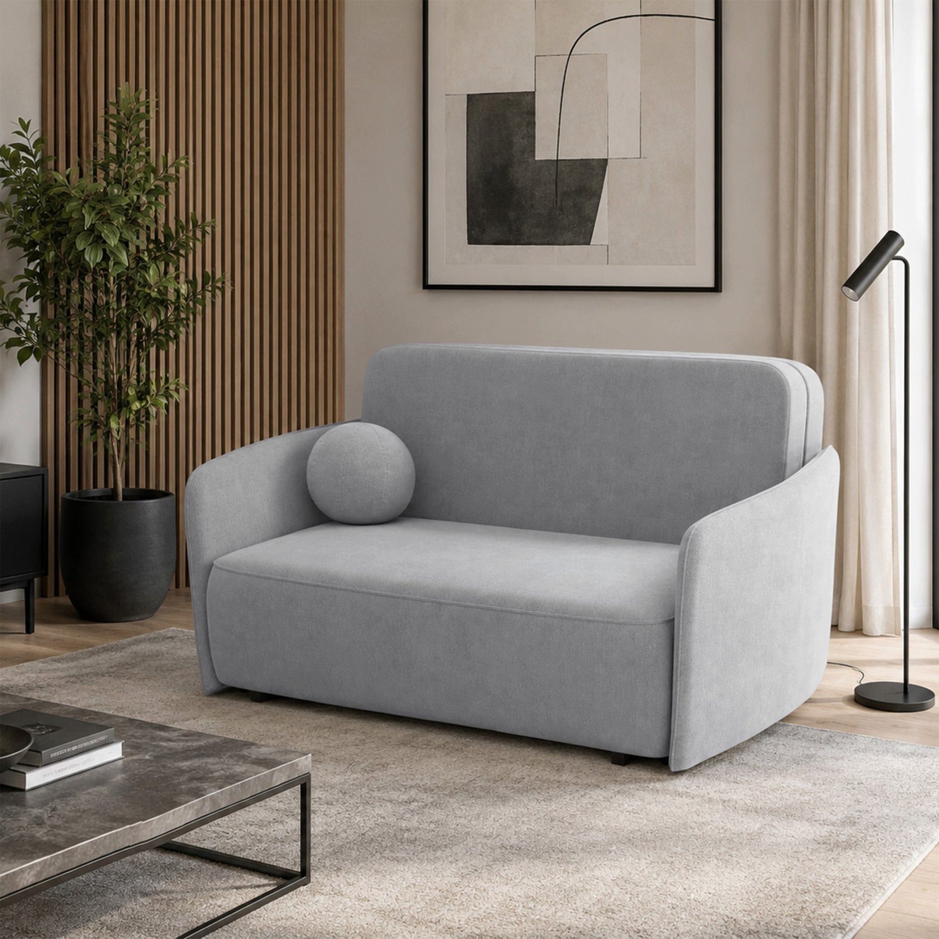 Selsey Schlafsofa, mit Schlaffunktion, Chenille und Zierkissen,145 cm