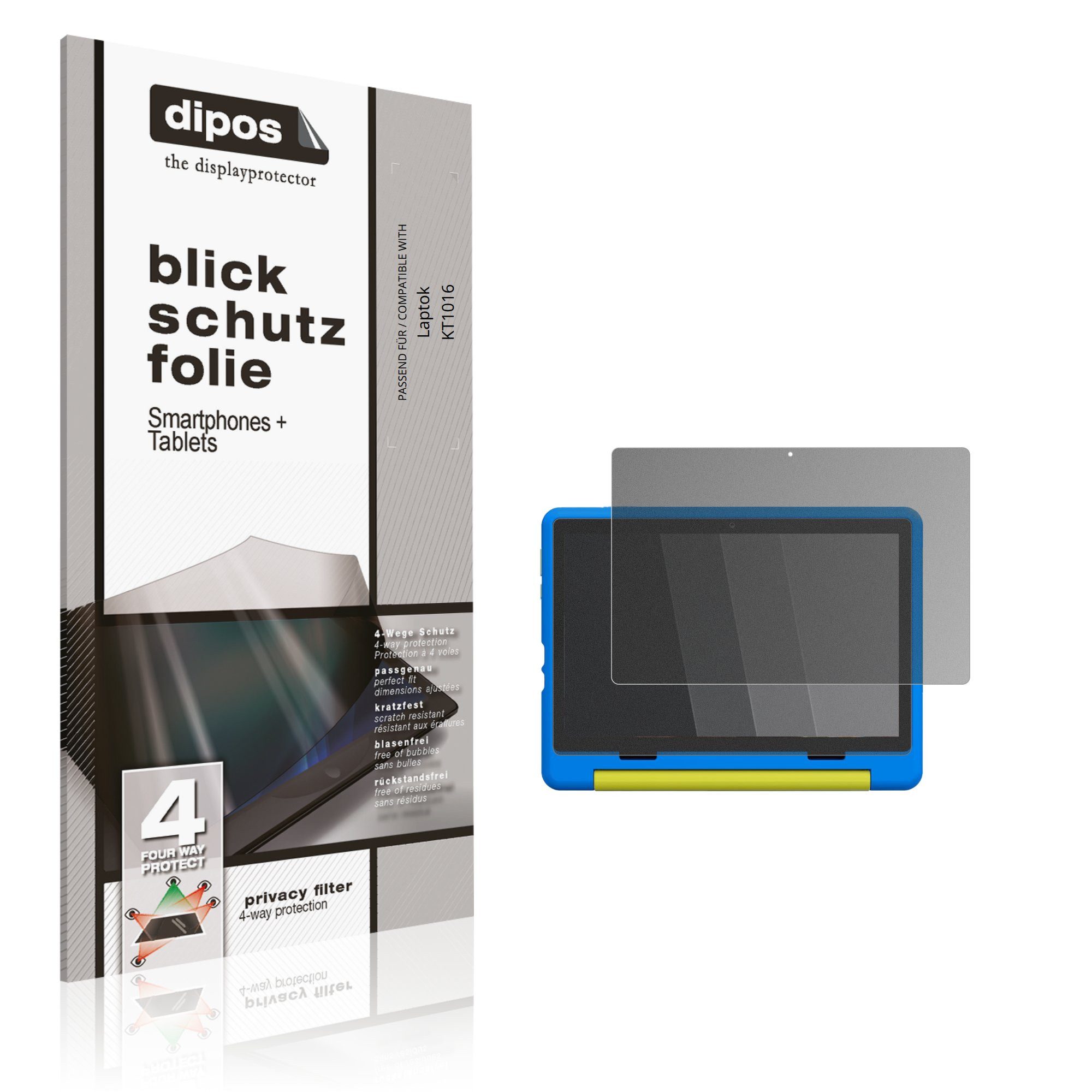 dipos Displayschutzfolie Schutzfolie für Laptok KT1016, 1 Stück, Displayschutz Schutz Folie Made in Germany