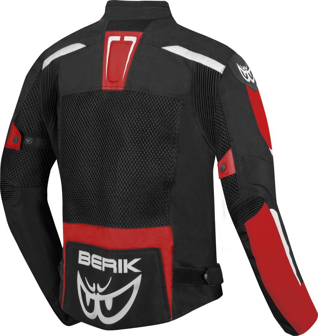 Berik Black/White/Red Motorradjacke Air X-Speed Motorrad Textiljacke