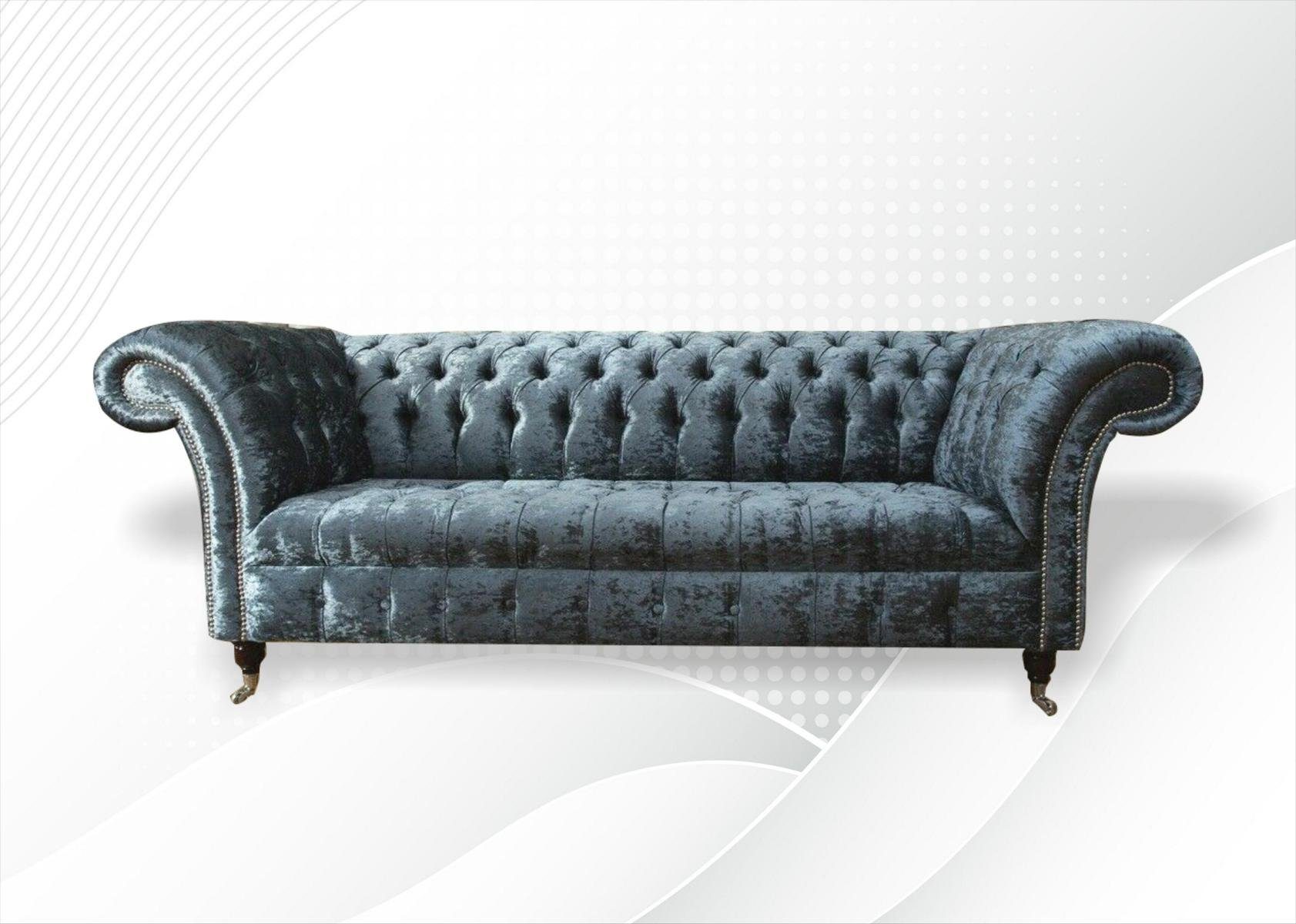 JVmoebel Chesterfield-Sofa, Chesterfield 3 Sitzer Sofa Design Sofa Couch 255 cm