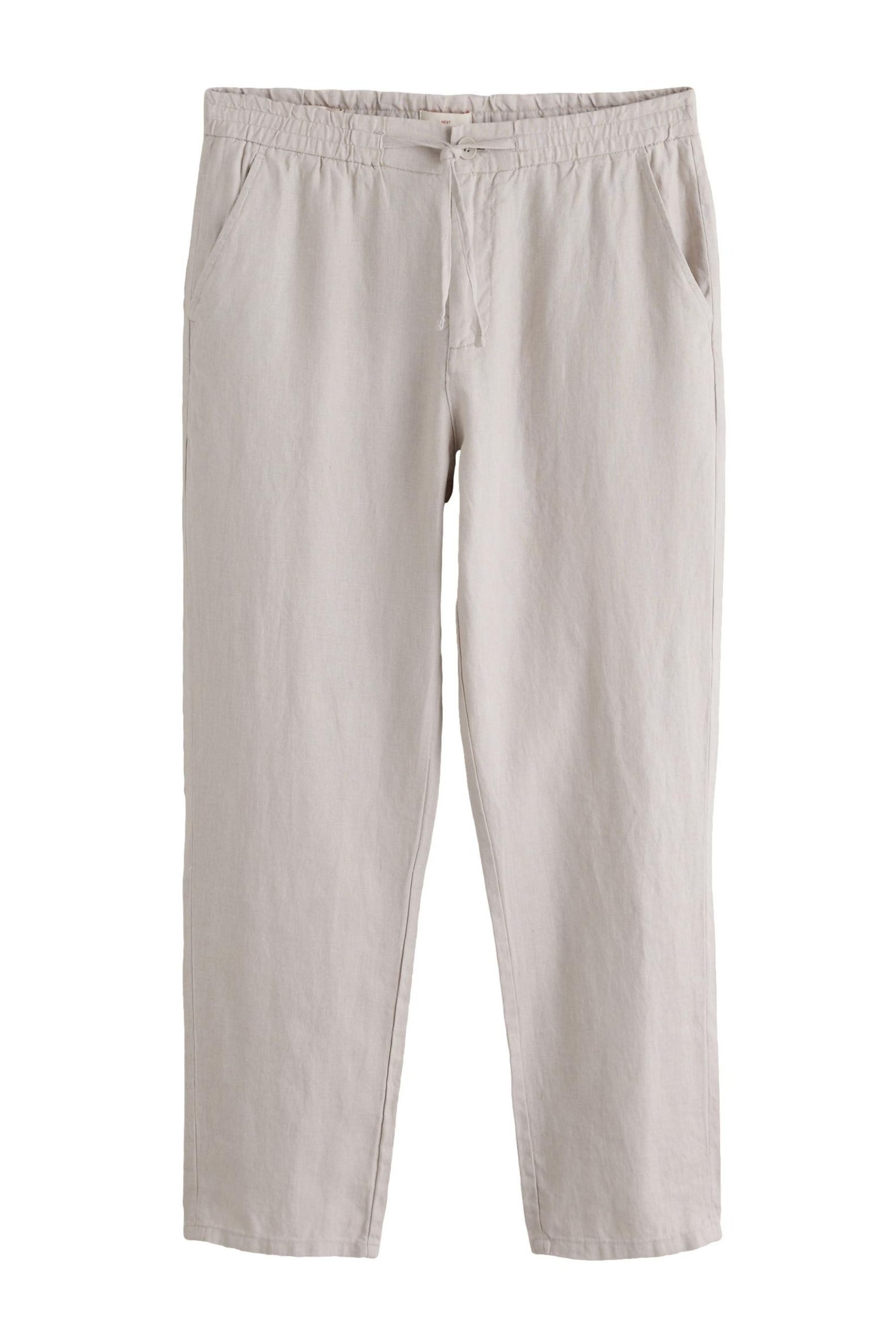 Dehnbund-Hose Signature Regular Fit Leinenhose mit Elastikbund