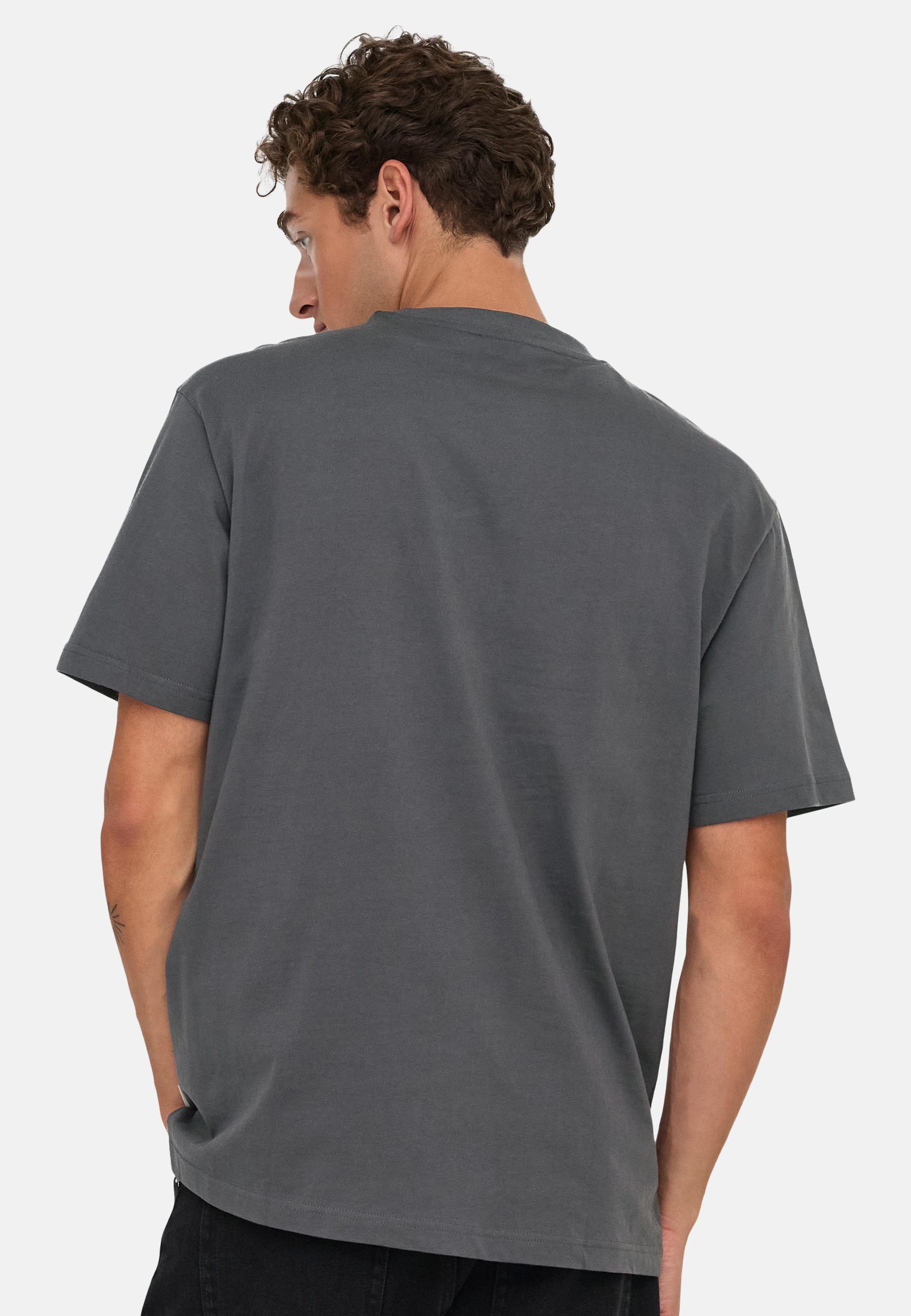ONLY & SONS T-Shirt 3er Pack Onsfred (Spar-Set, 3-tlg) T-Shirt - Baumwolle - Atmungsaktiv - Locker geschnitten