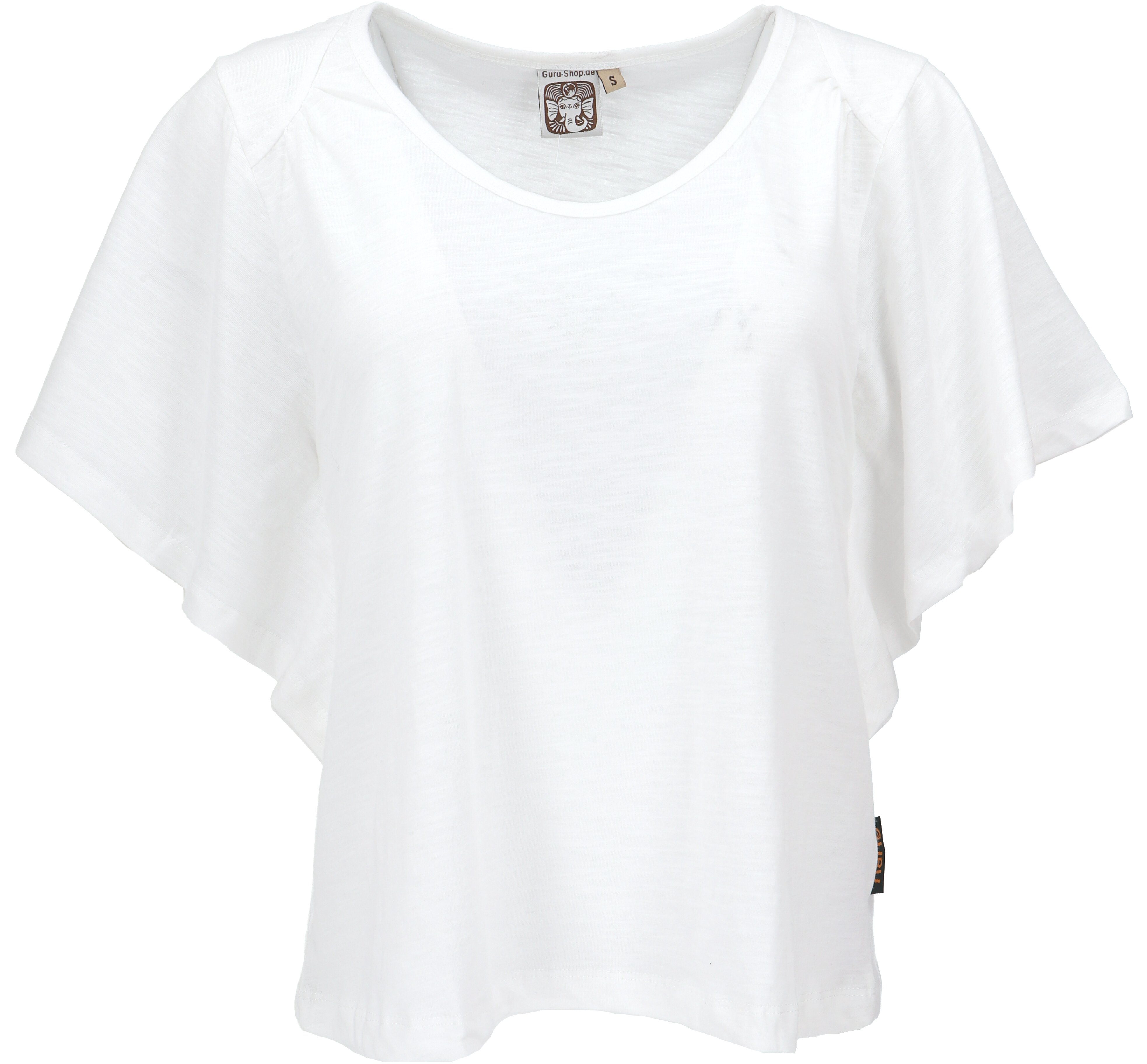 Guru-Shop T-Shirt Yoga -T-Shirt aus Bio-Baumwolle, lockeres Basic.. Festival, Ethno Style, alternative Bekleidung