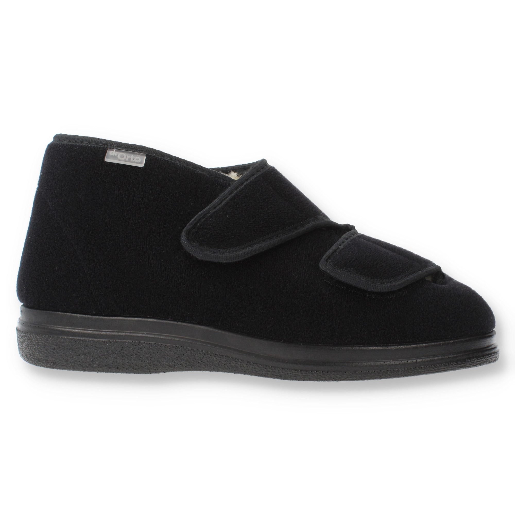 Dr. Orto Hakkas gefüttert mit Klettverschluss für Damen & Herren Klettschuh Weiche Schafwolle